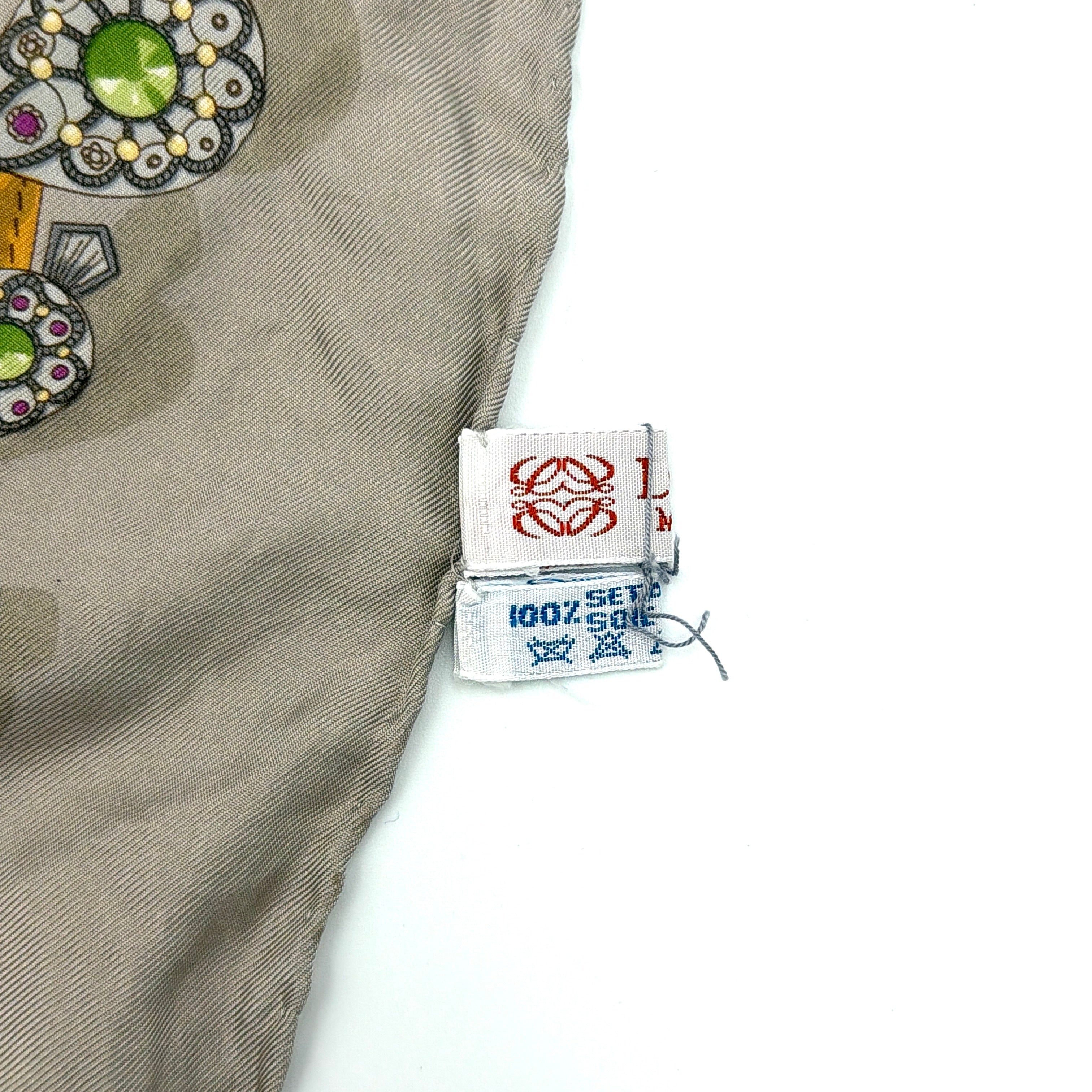 Loewe Jewel Silk Scarf Multicolor