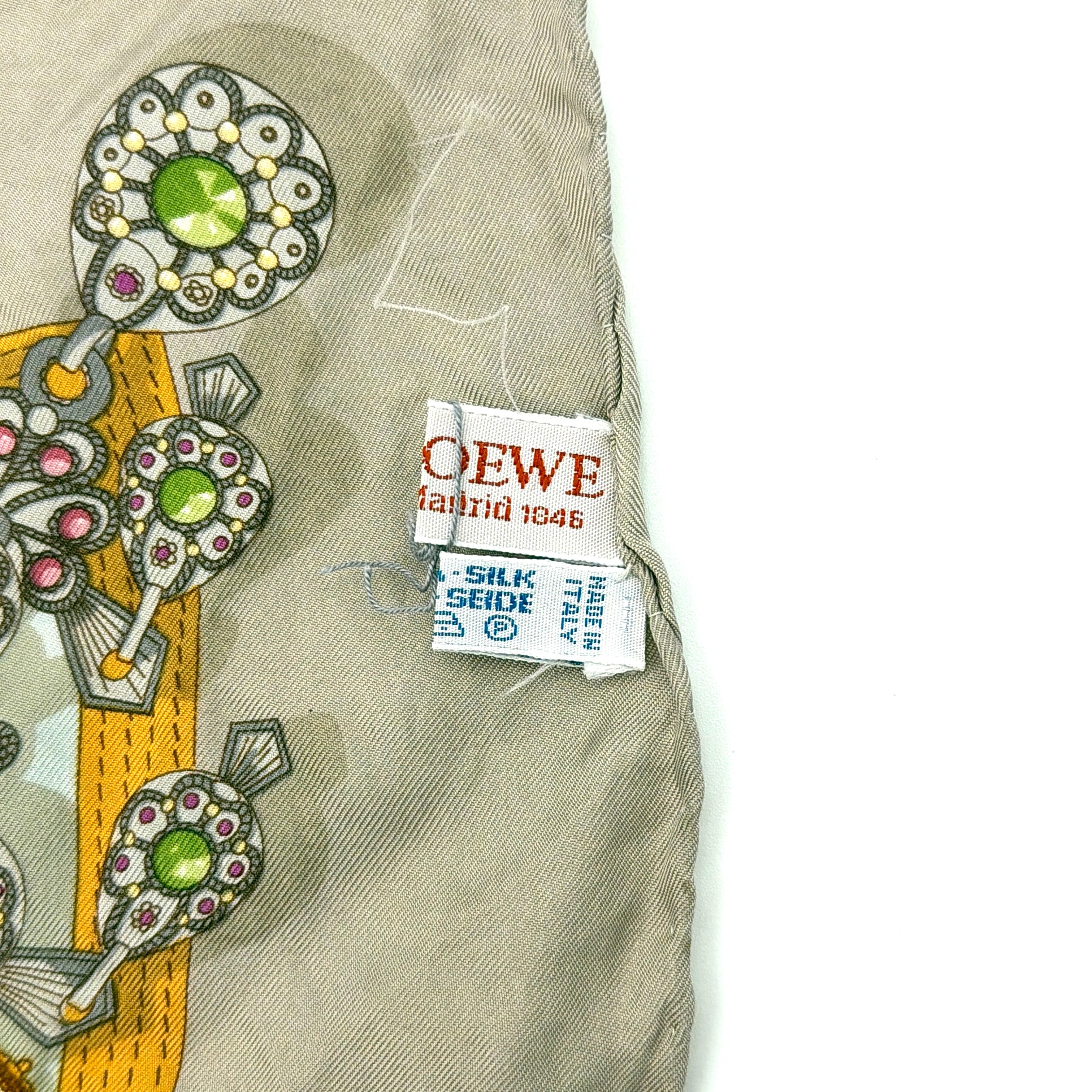 Loewe Jewel Silk Scarf Multicolor