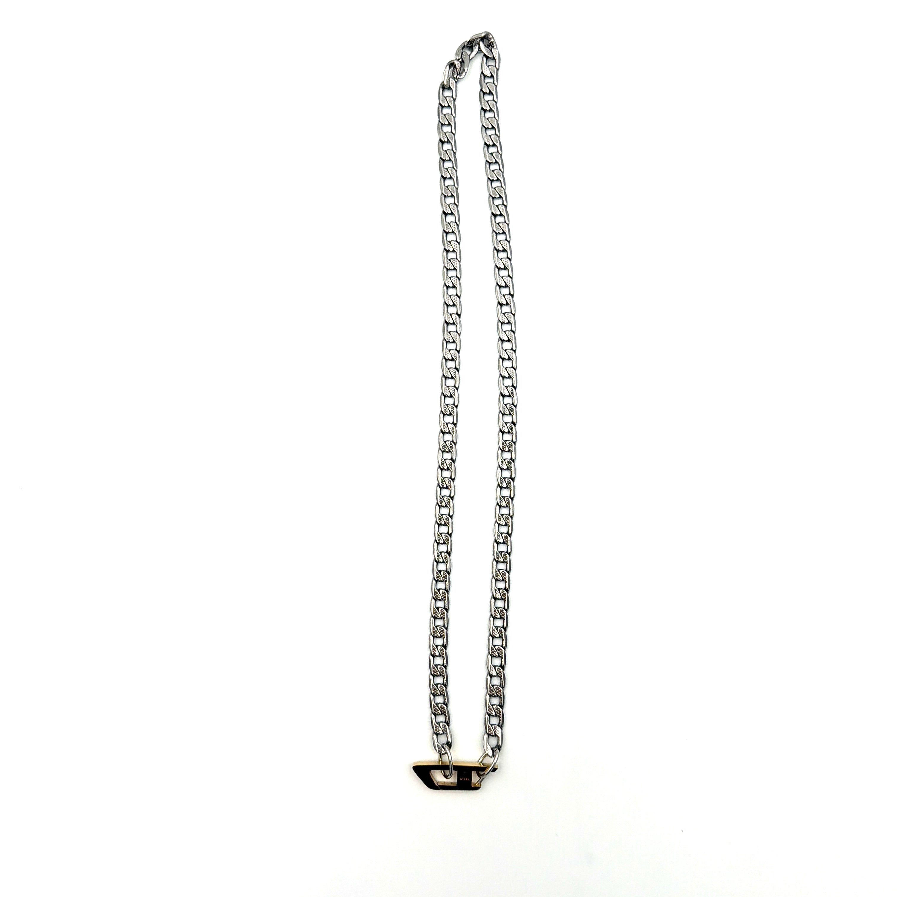 Diesel Gold D-Logo DX1343 Stainless Steel Chain Necklace