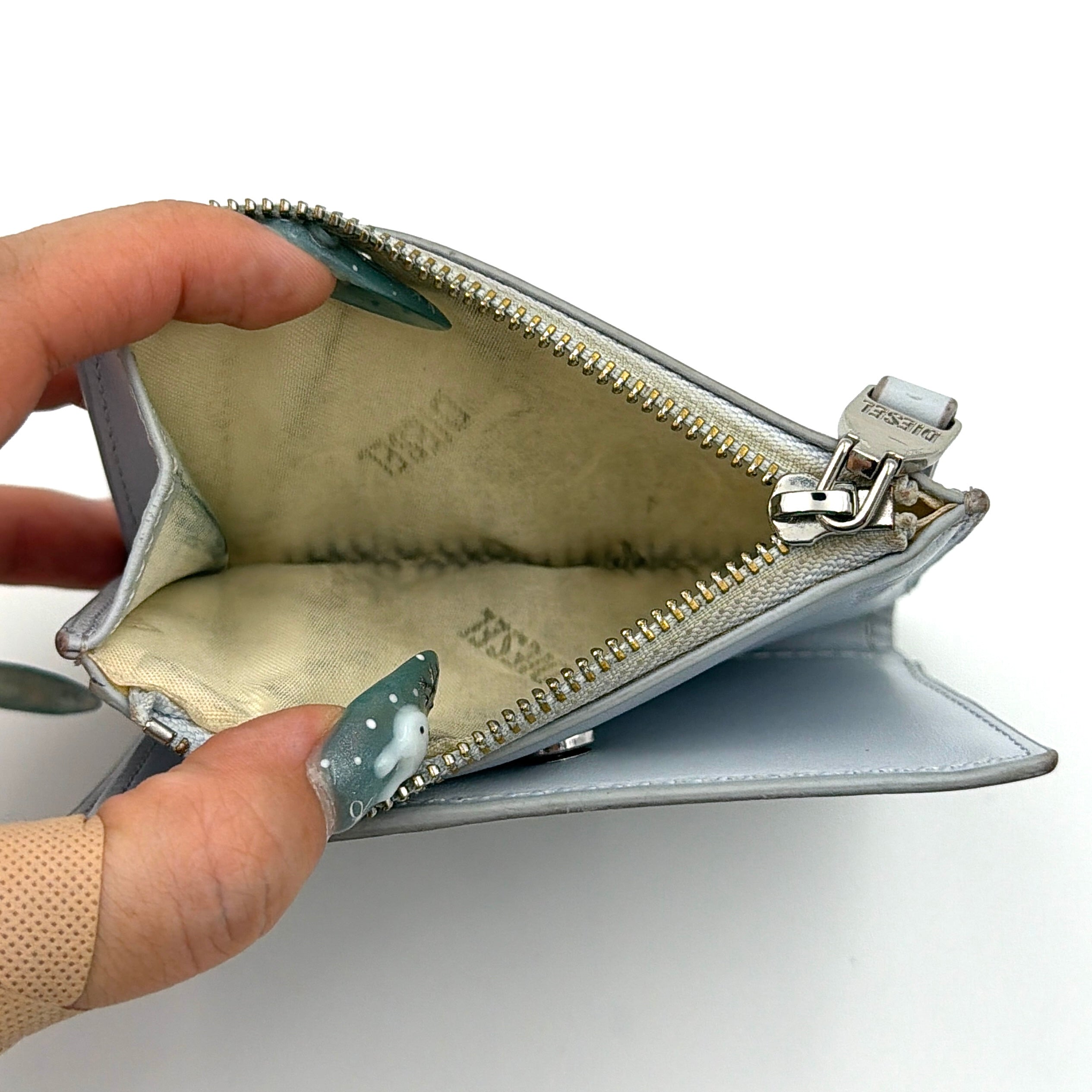 Diesel 1DR Wallet Silver