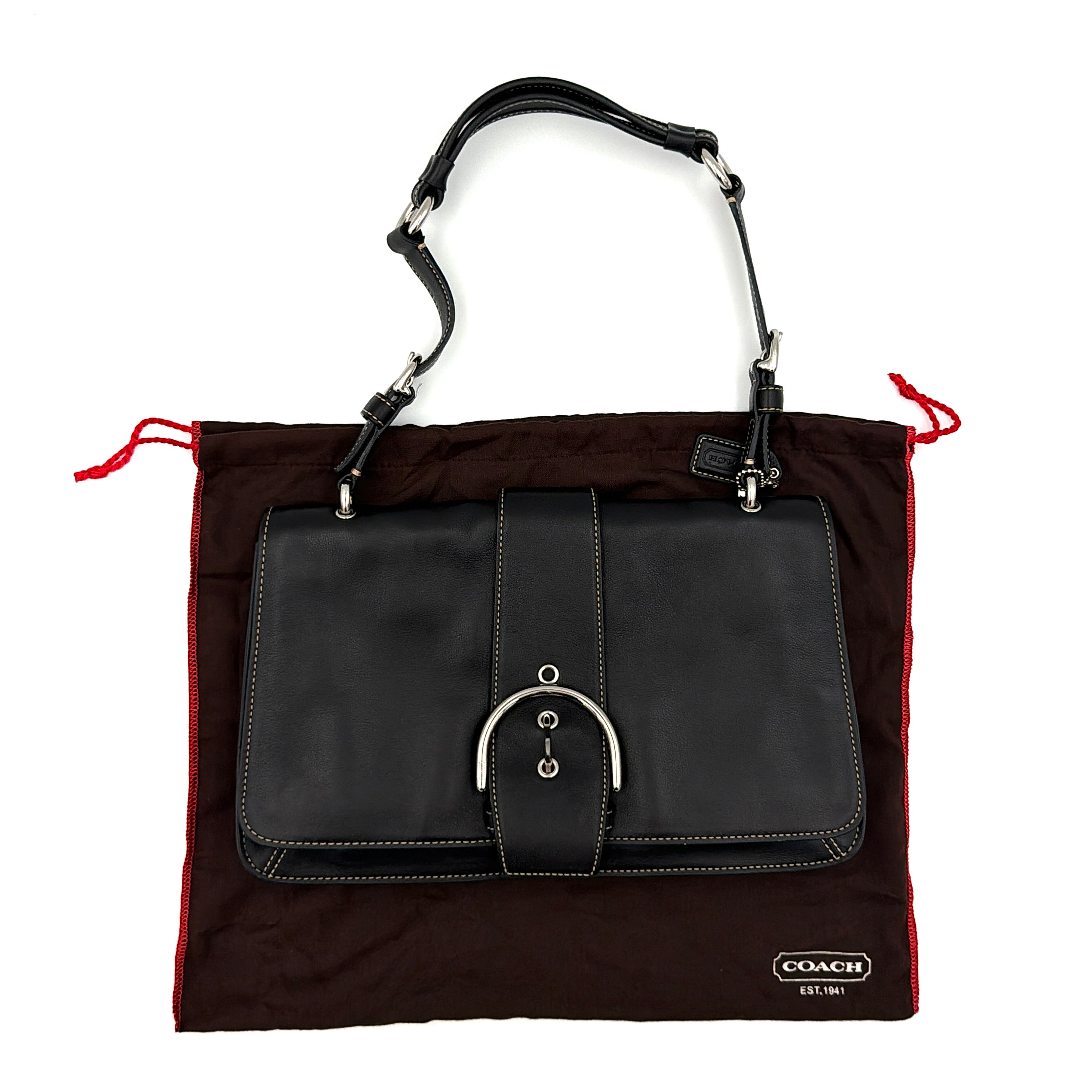 Coach Y2K Soho Buckle Shoulder Bag Black