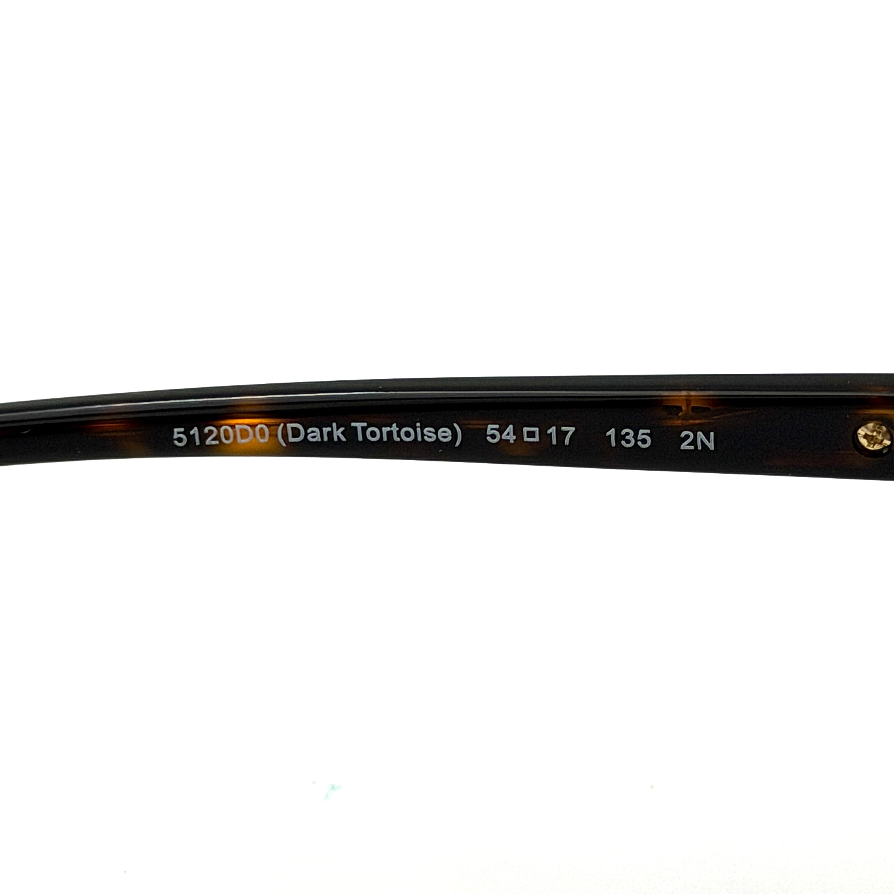 Coach HC8187BF sunglasses in dark tortoise acetate with gold floral and crystal temple detailing, shown in a three-quarter profile.