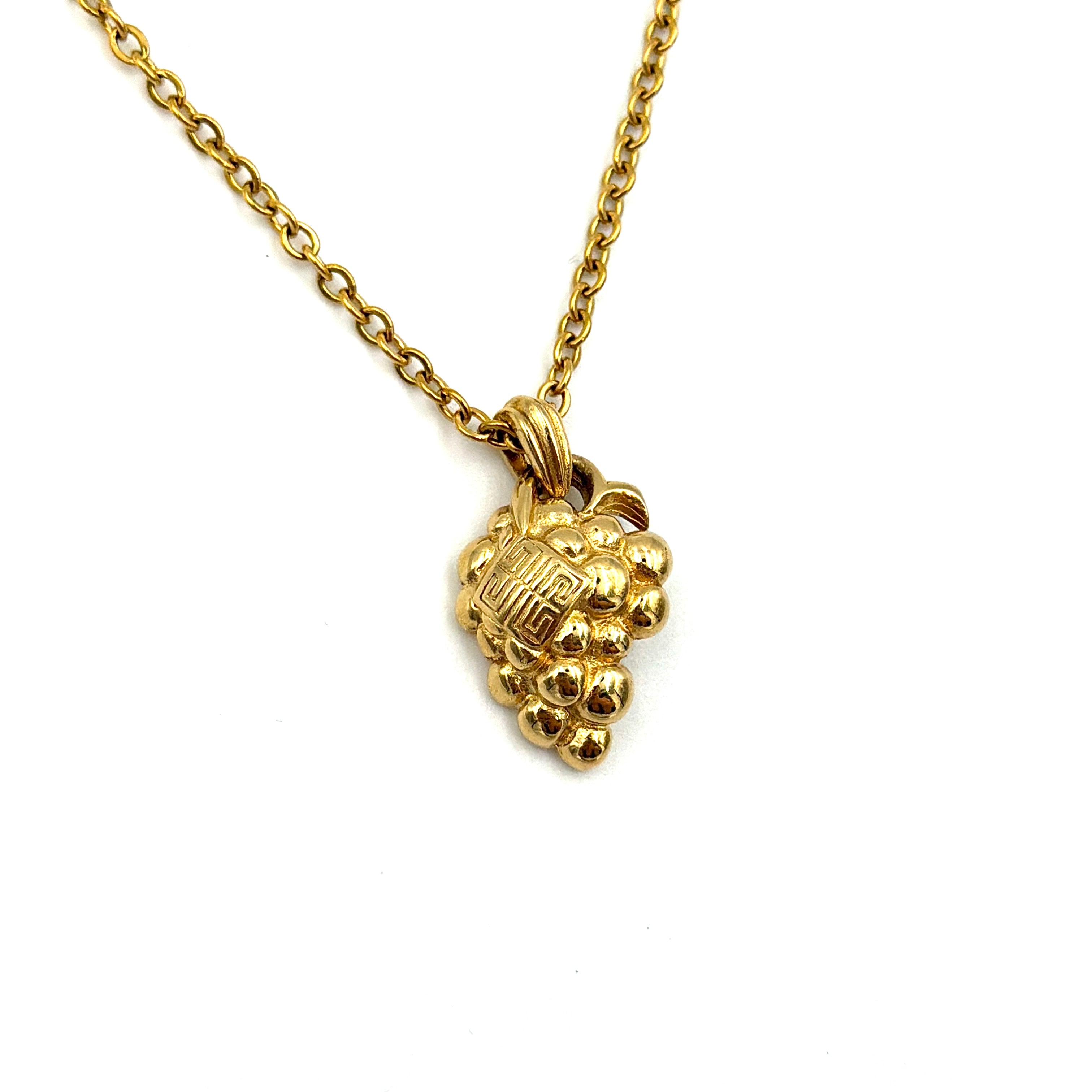 Givenchy Grape Cluster Necklace Gold