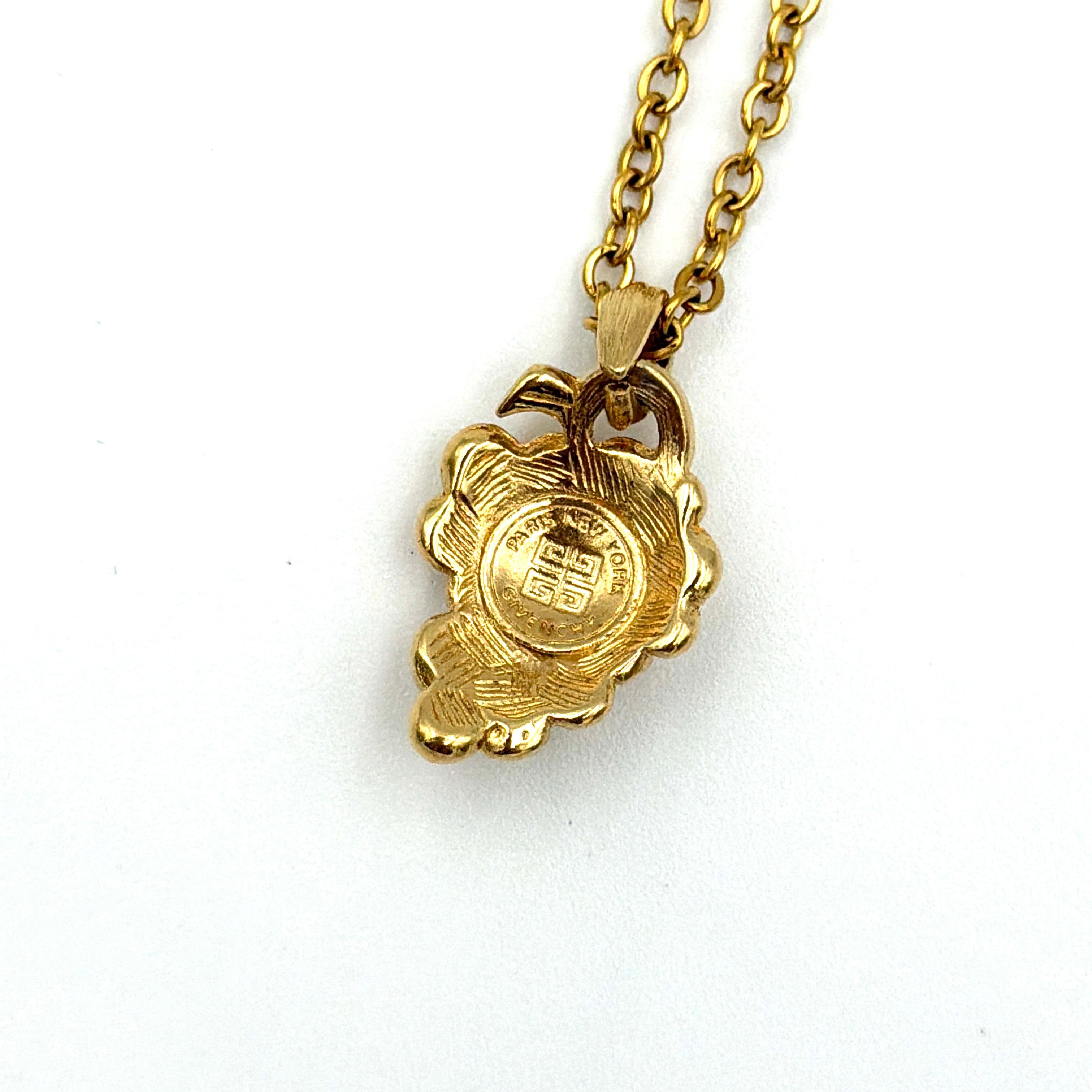 Givenchy Grape Cluster Necklace Gold