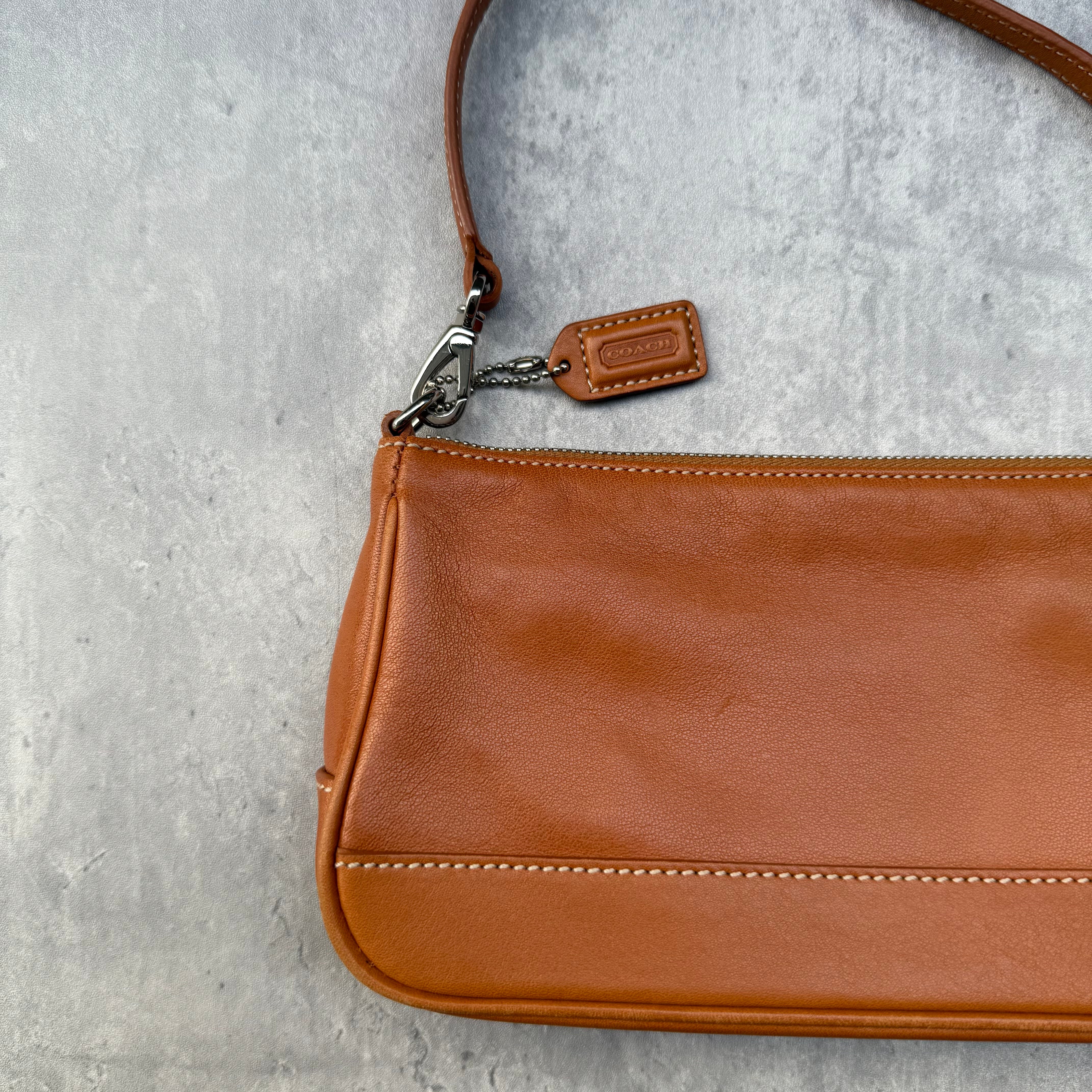Coach Y2K Demi Leather Shoulder Bag Brown