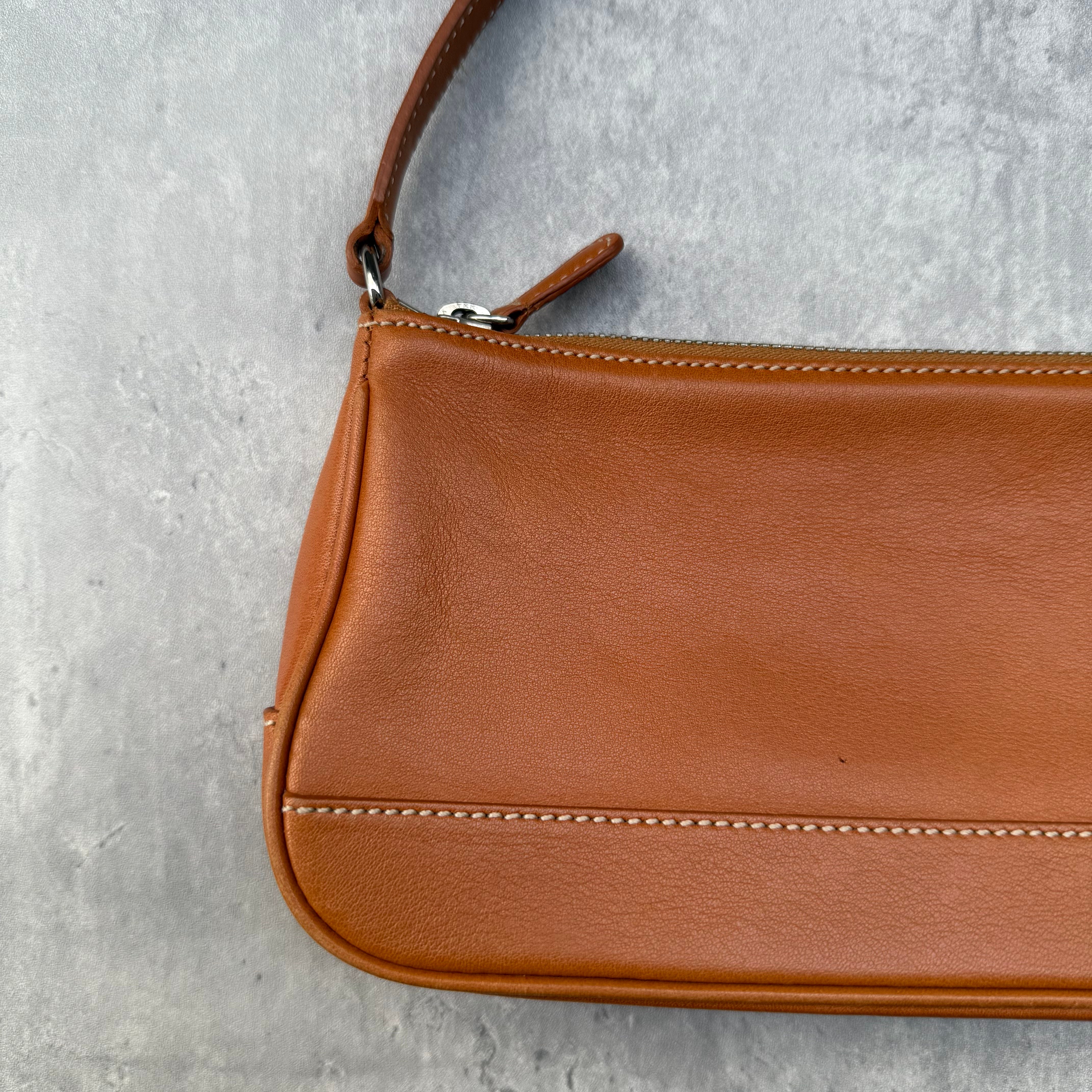 Coach Y2K Demi Leather Shoulder Bag Brown