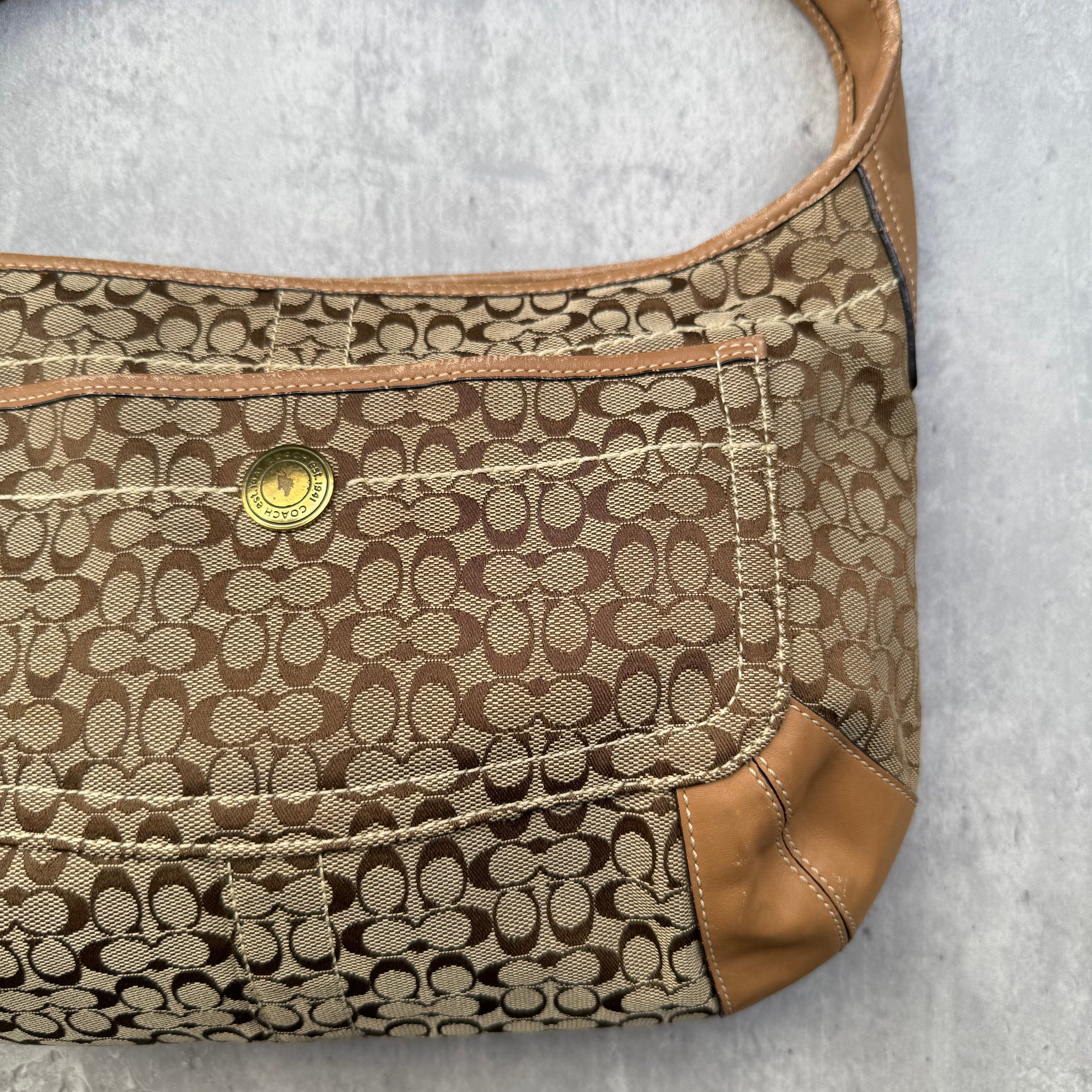 Coach Signature Ergo Hobo ShoulderBag Beige/Tan