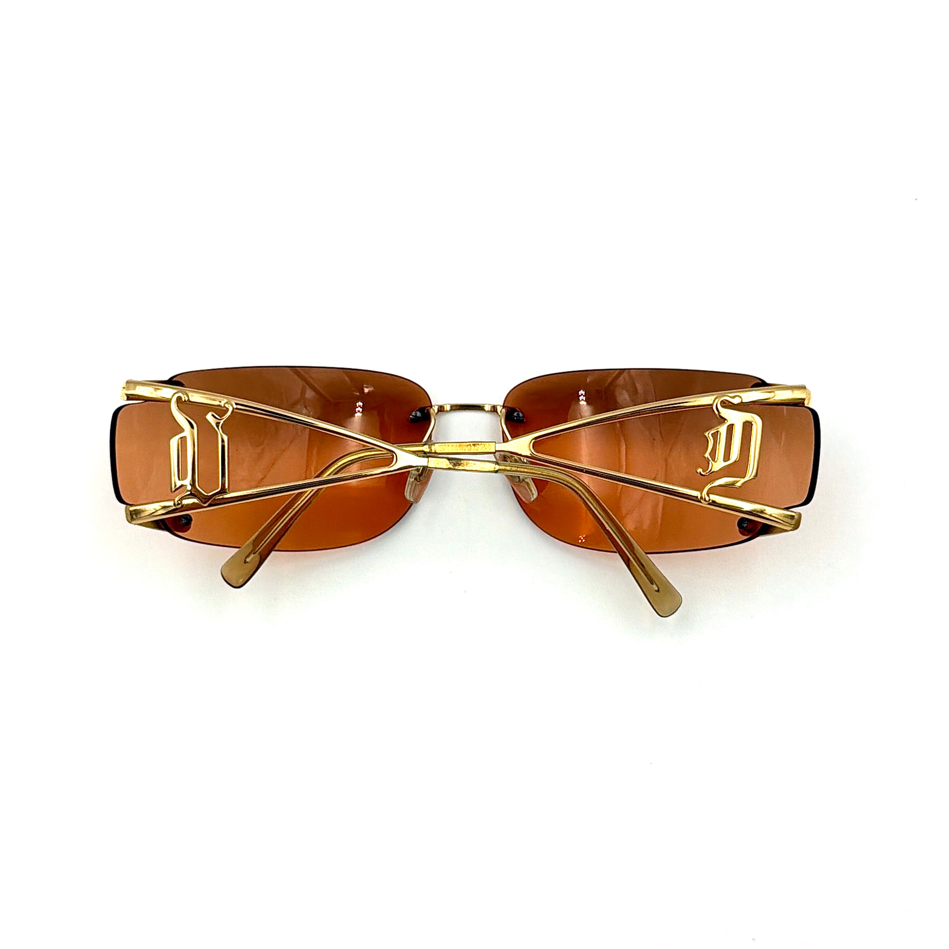 Versace Y2K Rimless Sunglasses Gold