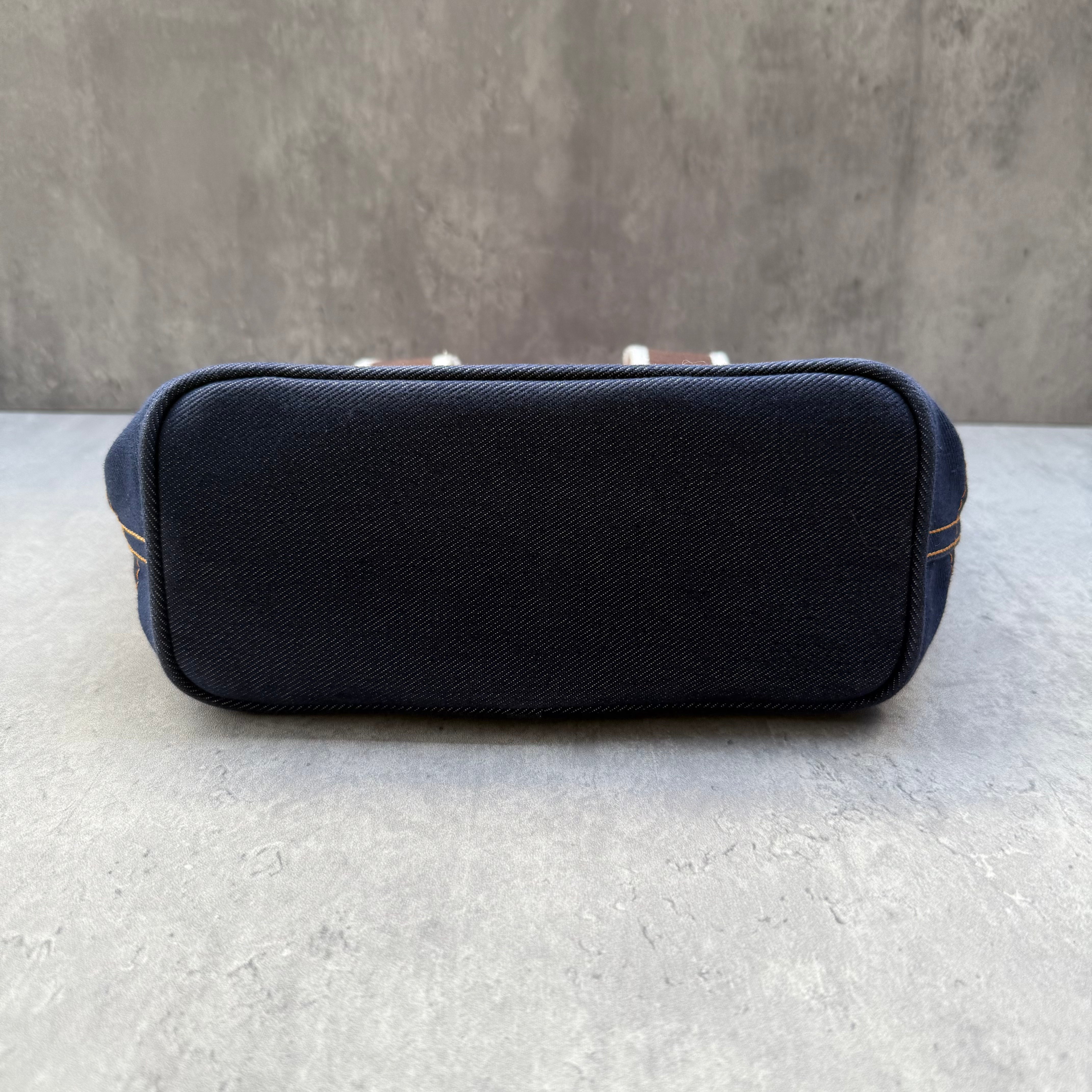 Coach Denim Hampton Mini Tote Bag Multicolor