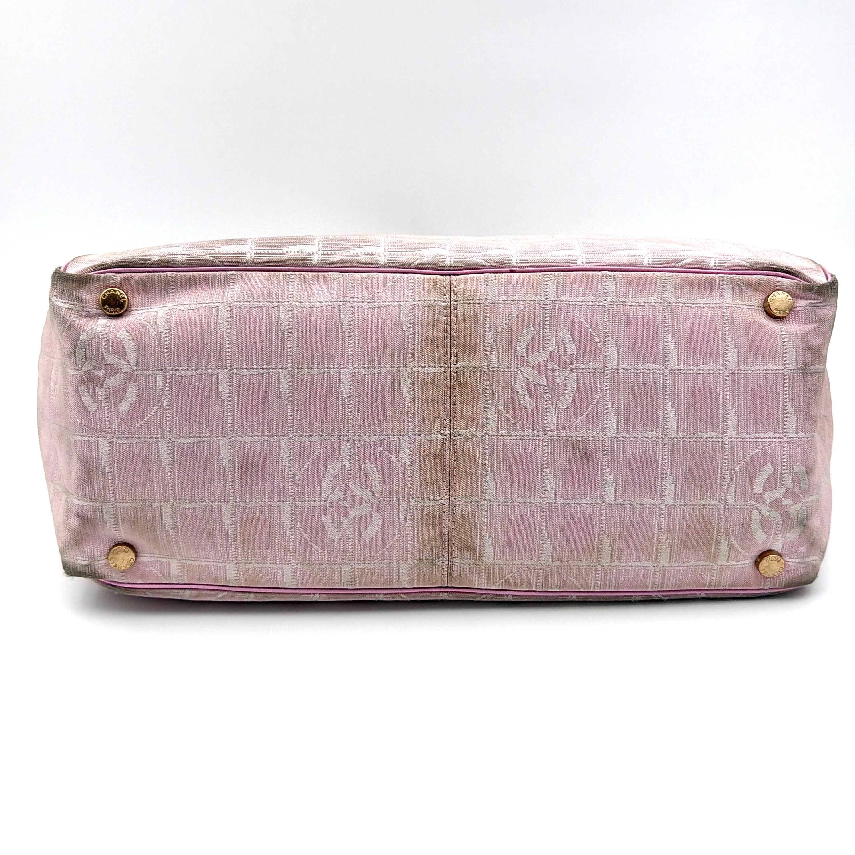 Chanel Nylon Travel Line Tote Bag Light Pink