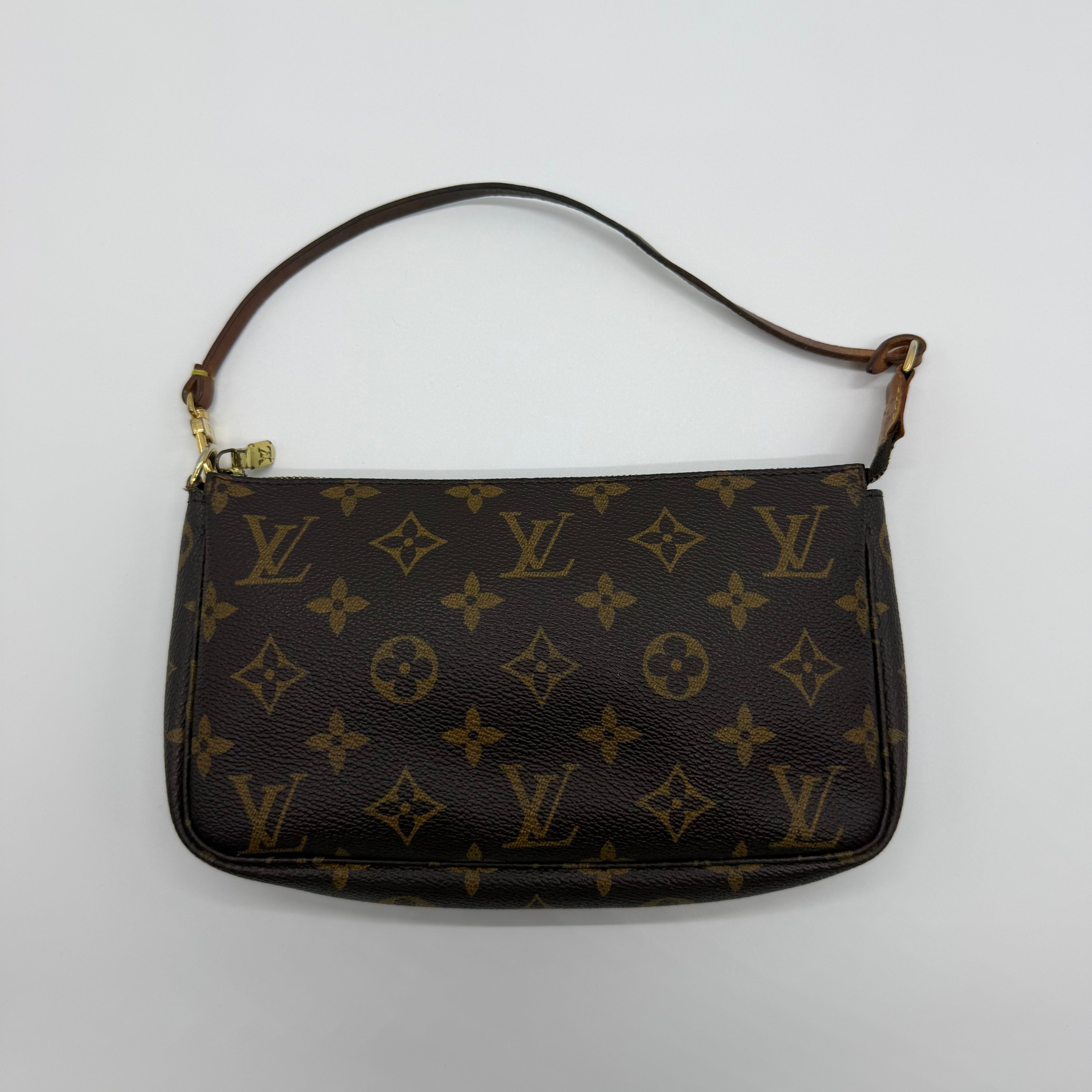 Louis Vuitton Monogram Pochette Bag Brown