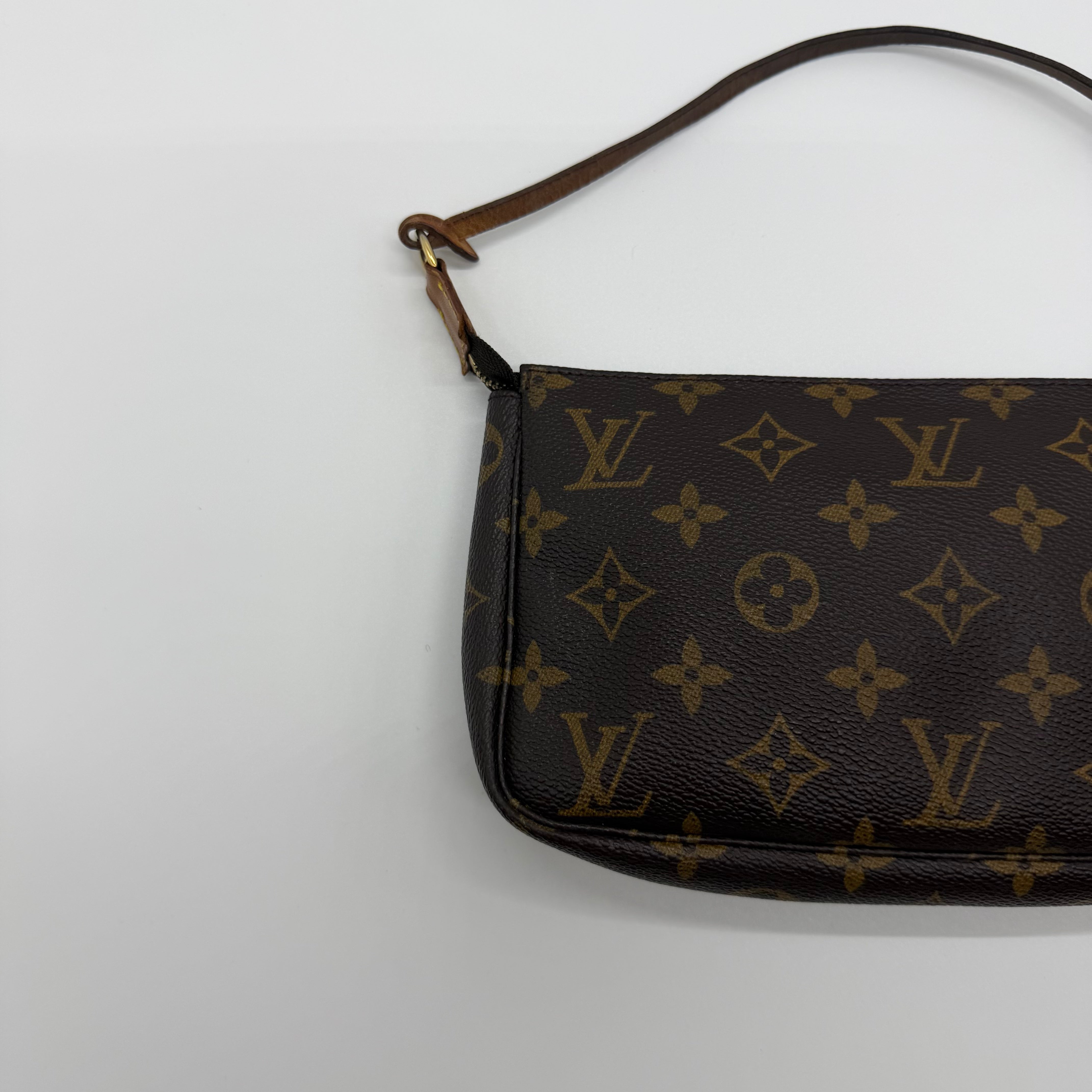 Louis Vuitton Monogram Pochette Bag Brown