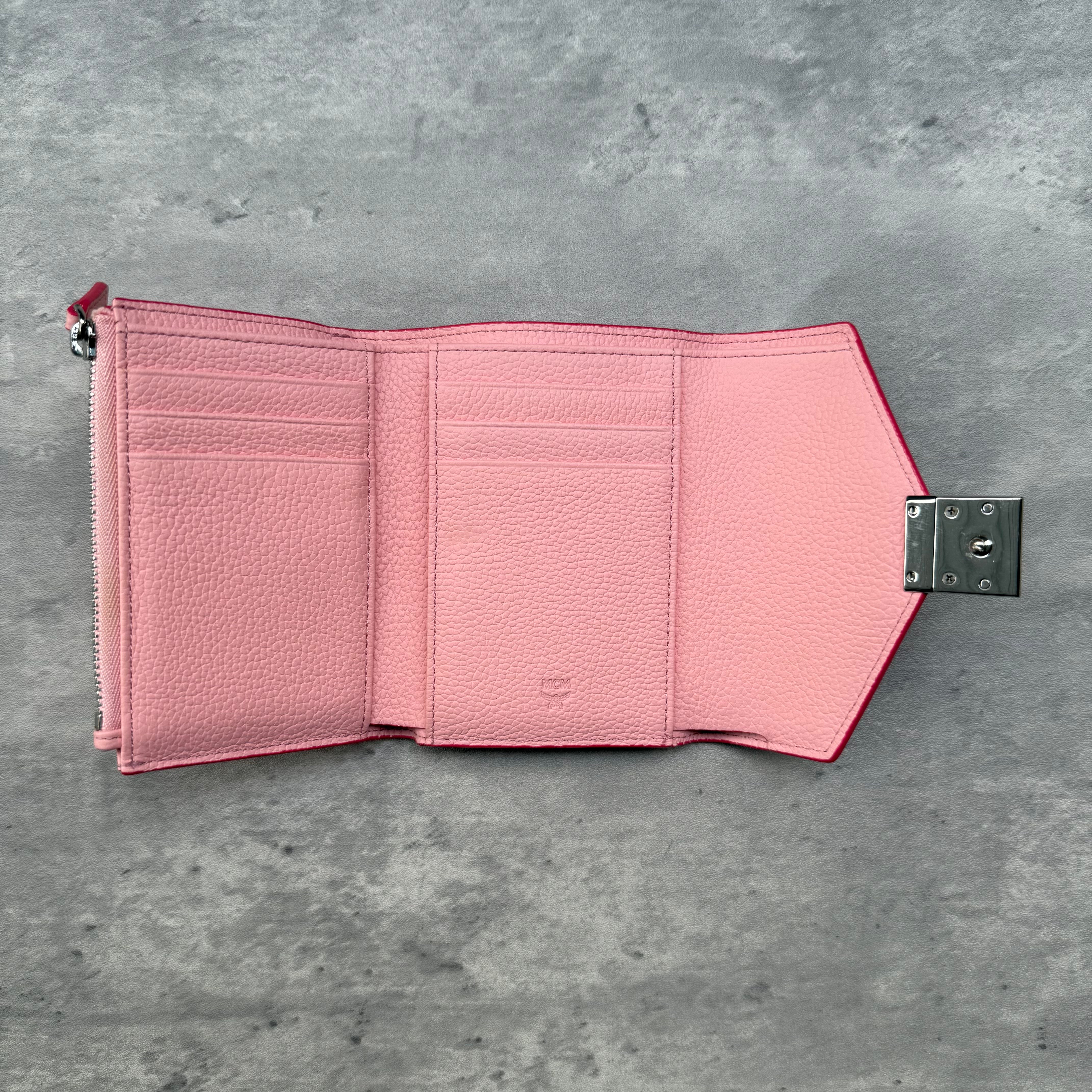 MCM Y2K Patricia Studded Mini Wallet Pink
