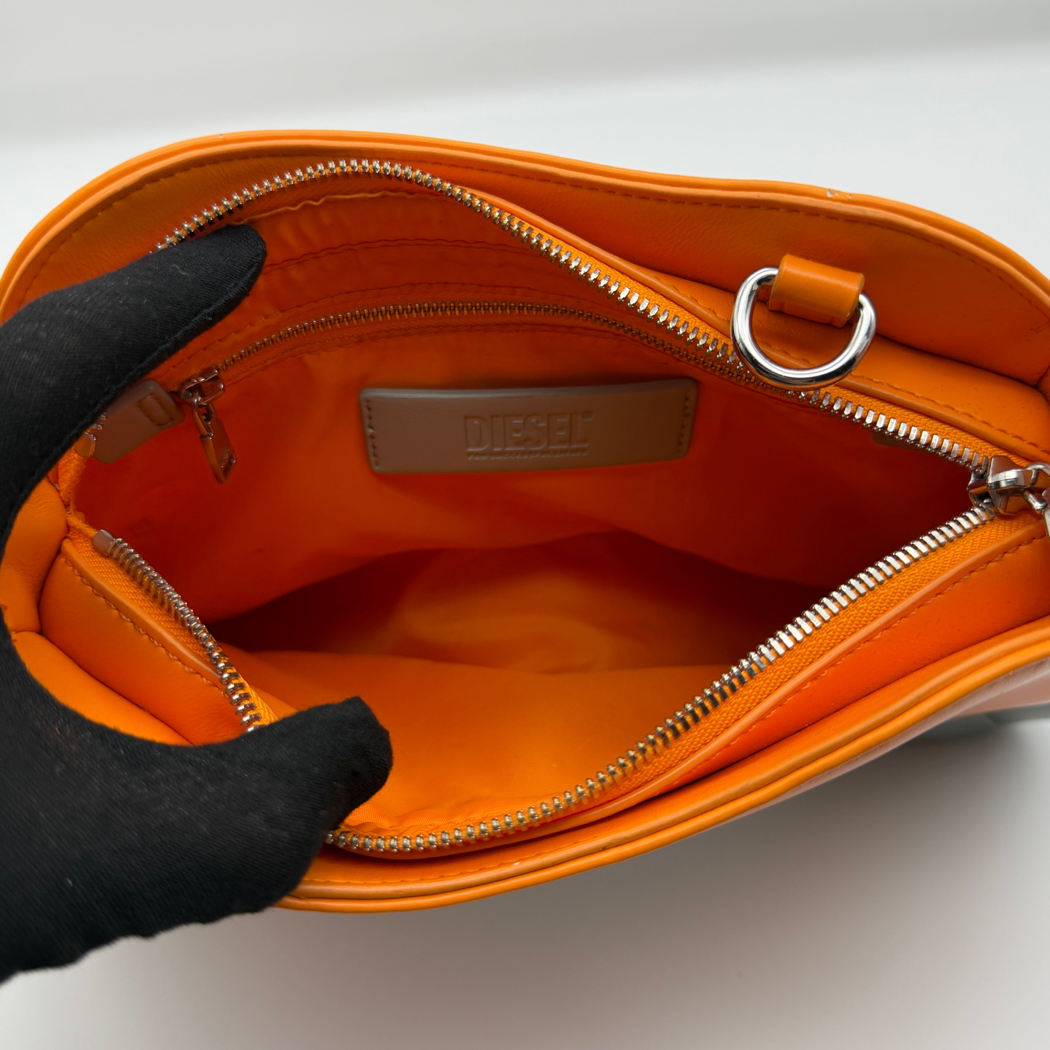 Diesel 2Way Mini Autre Marque Shoulder Bag Orange/Grey