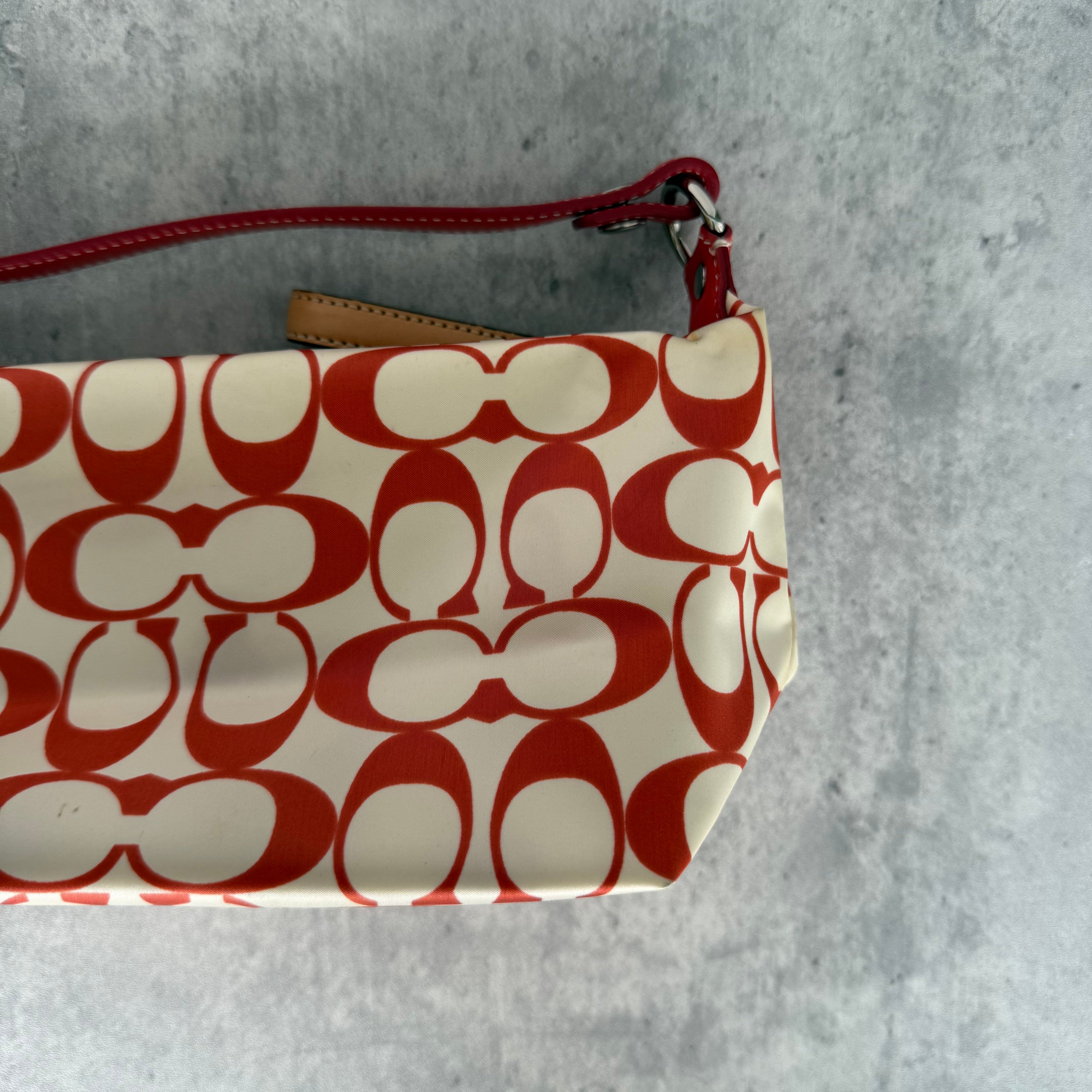 Coach Signature Canvas Mini Shoulder Bag Red/White