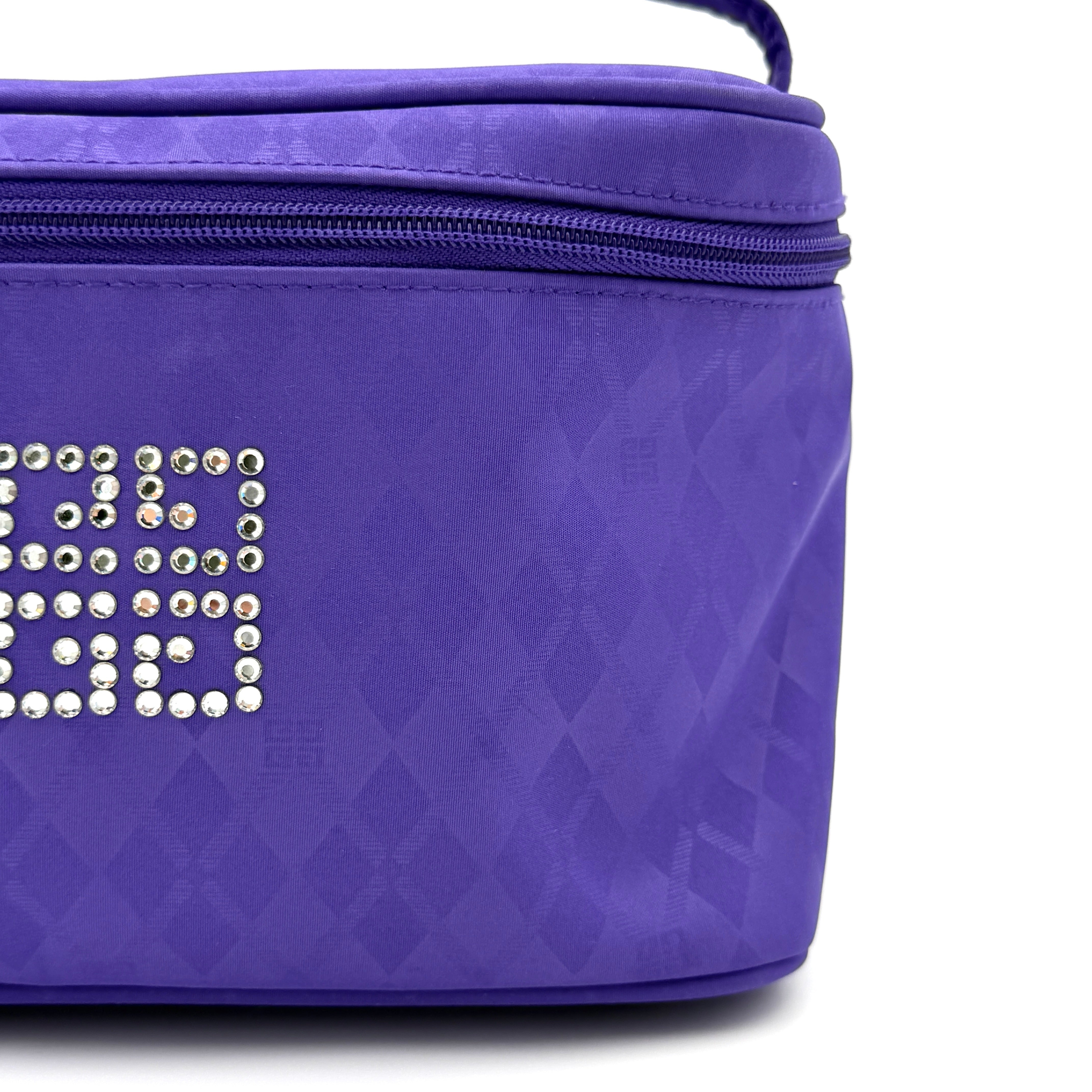 Givenchy Rhinestone Logo Vanity Bag Purple
