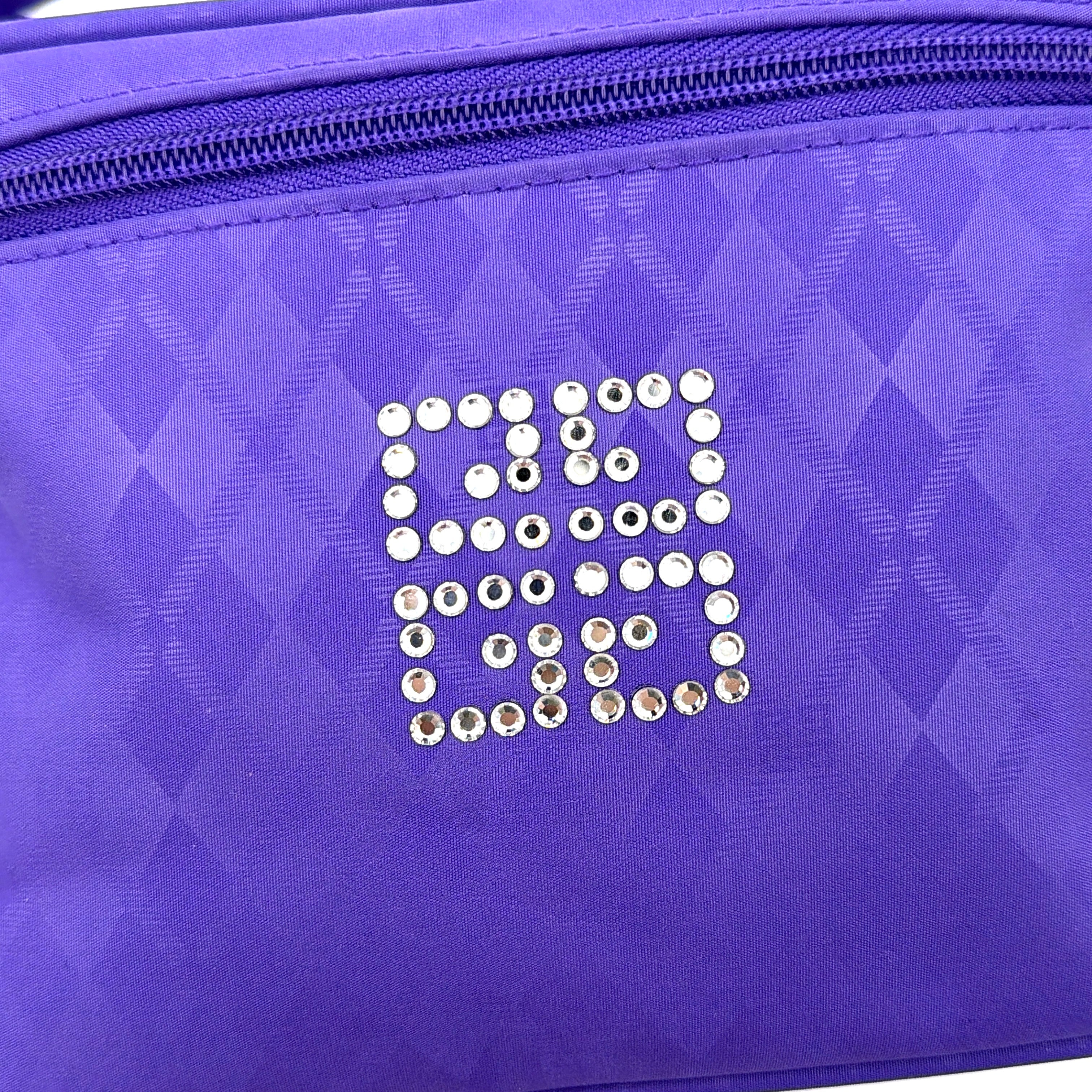 Givenchy Rhinestone Logo Vanity Bag Purple