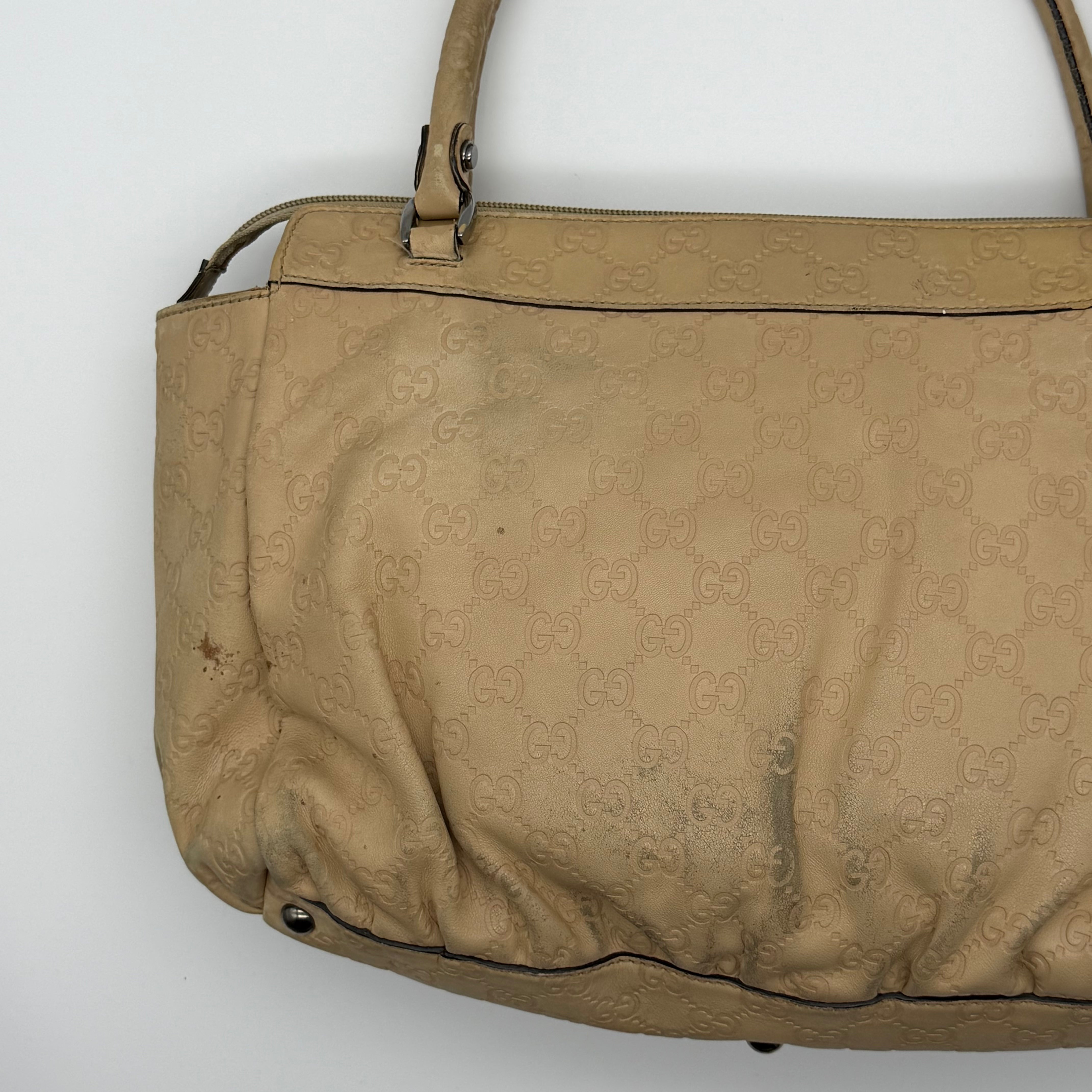 Gucci GG monogram D Ring Shoulder Bag Cream