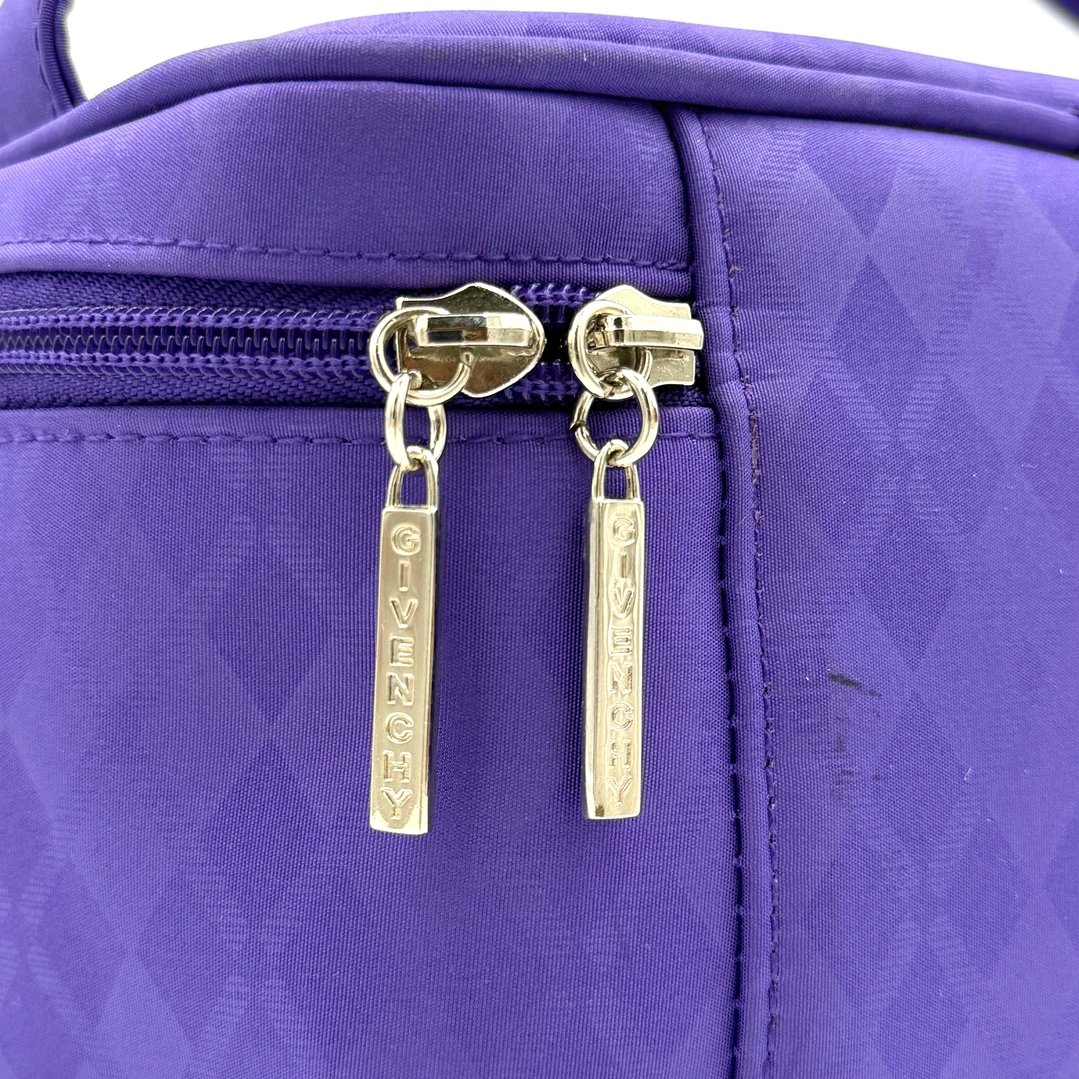 Givenchy Rhinestone Logo Vanity Bag Purple