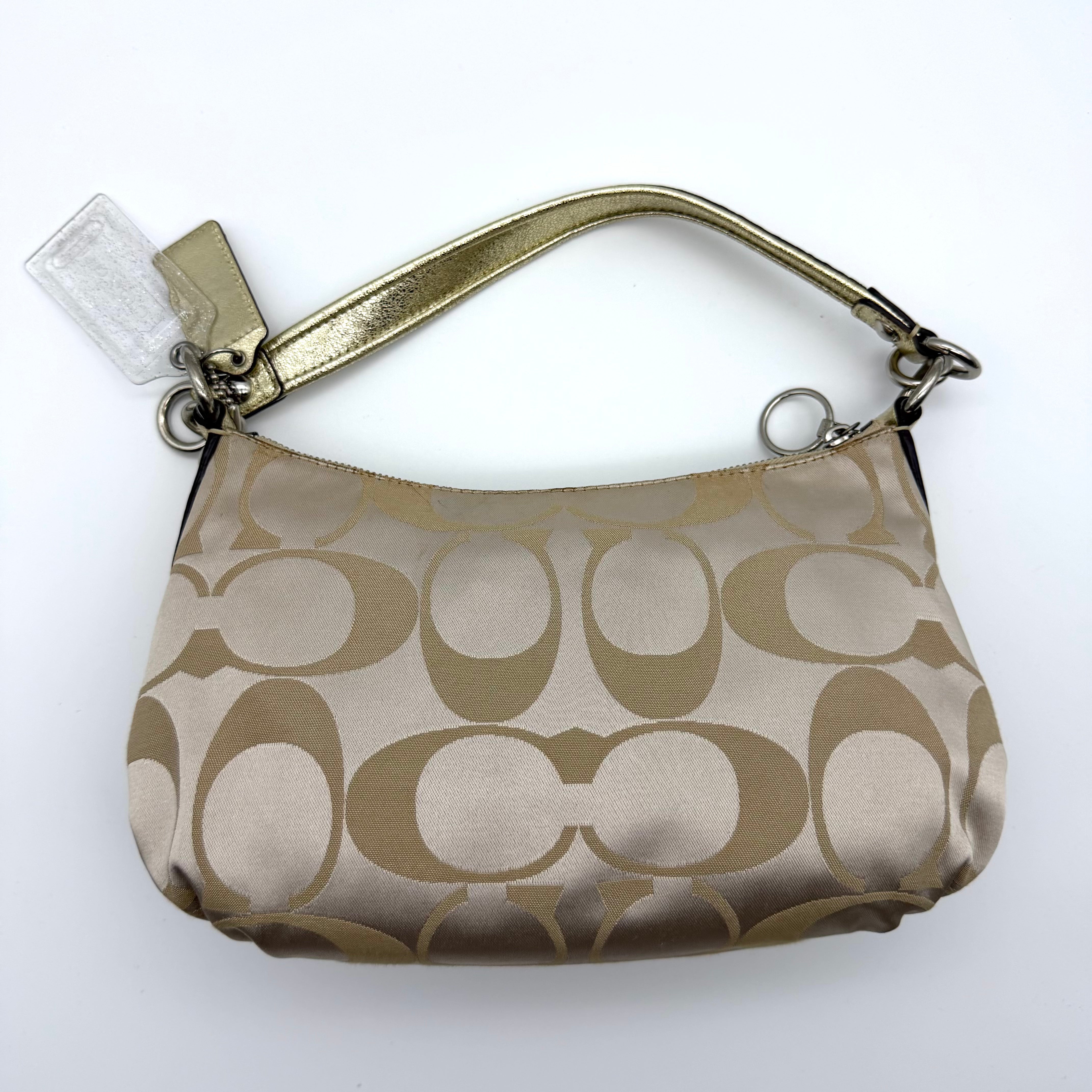 Coach 2Way Signature Shoulder Bag Cream/Gold