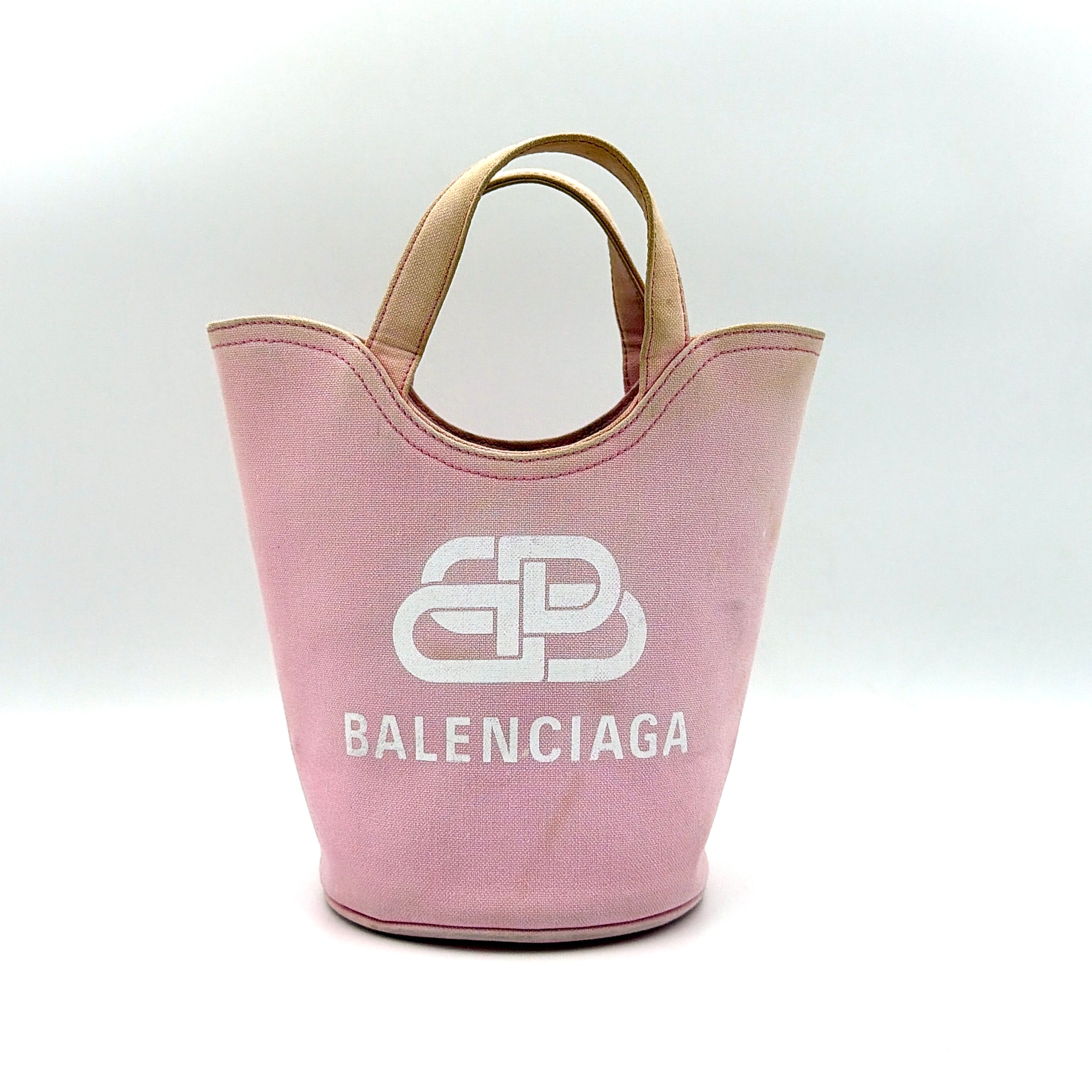 Balenciaga 2Way Wave Bucket Bag Pink