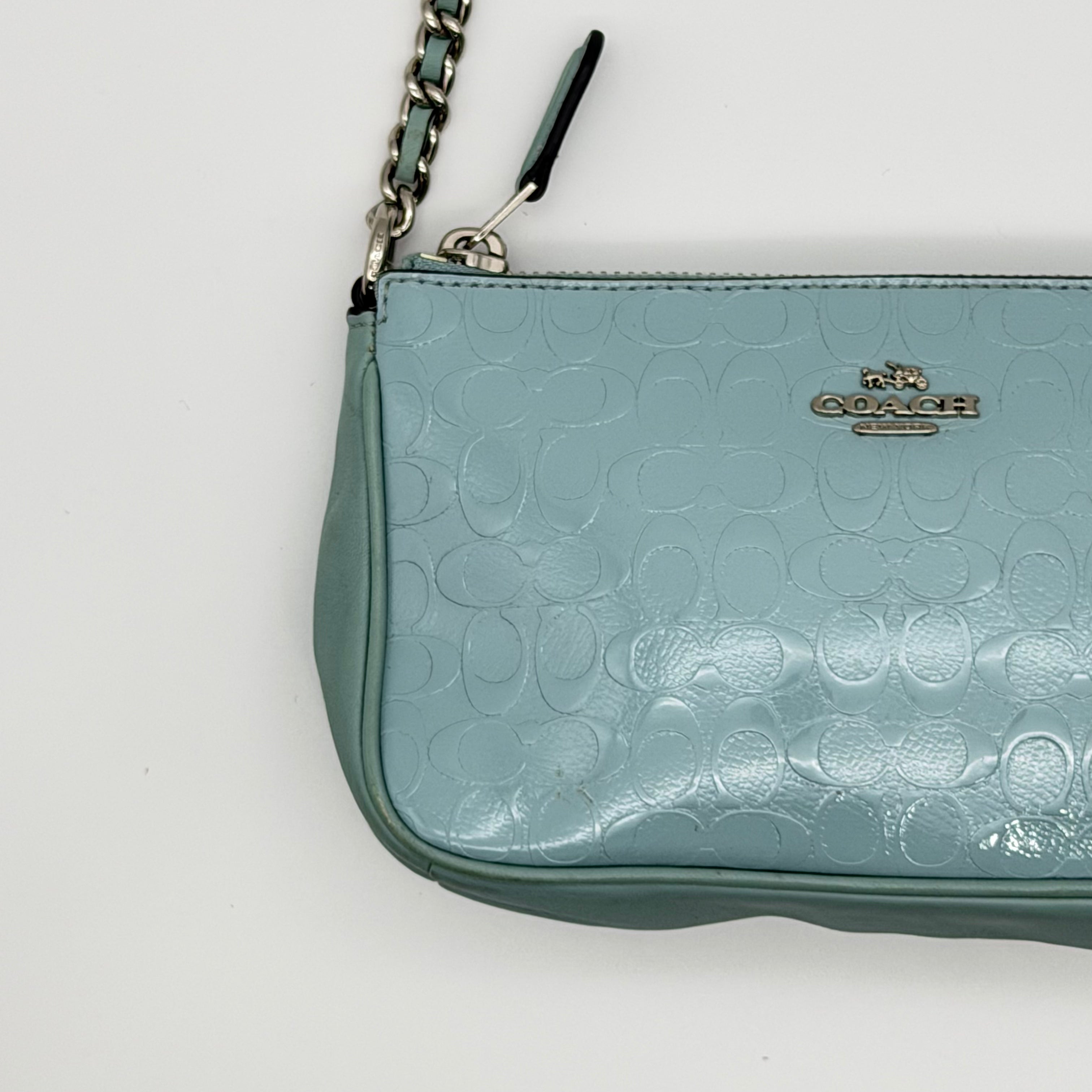 Coach Signature Nolita 19 Shoulder Bag Blue