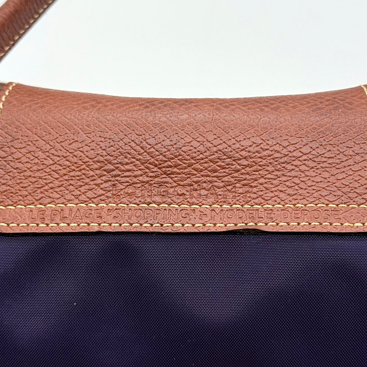 Longchamp Le Pliage Shoulder Tote Bag Brown/Purple