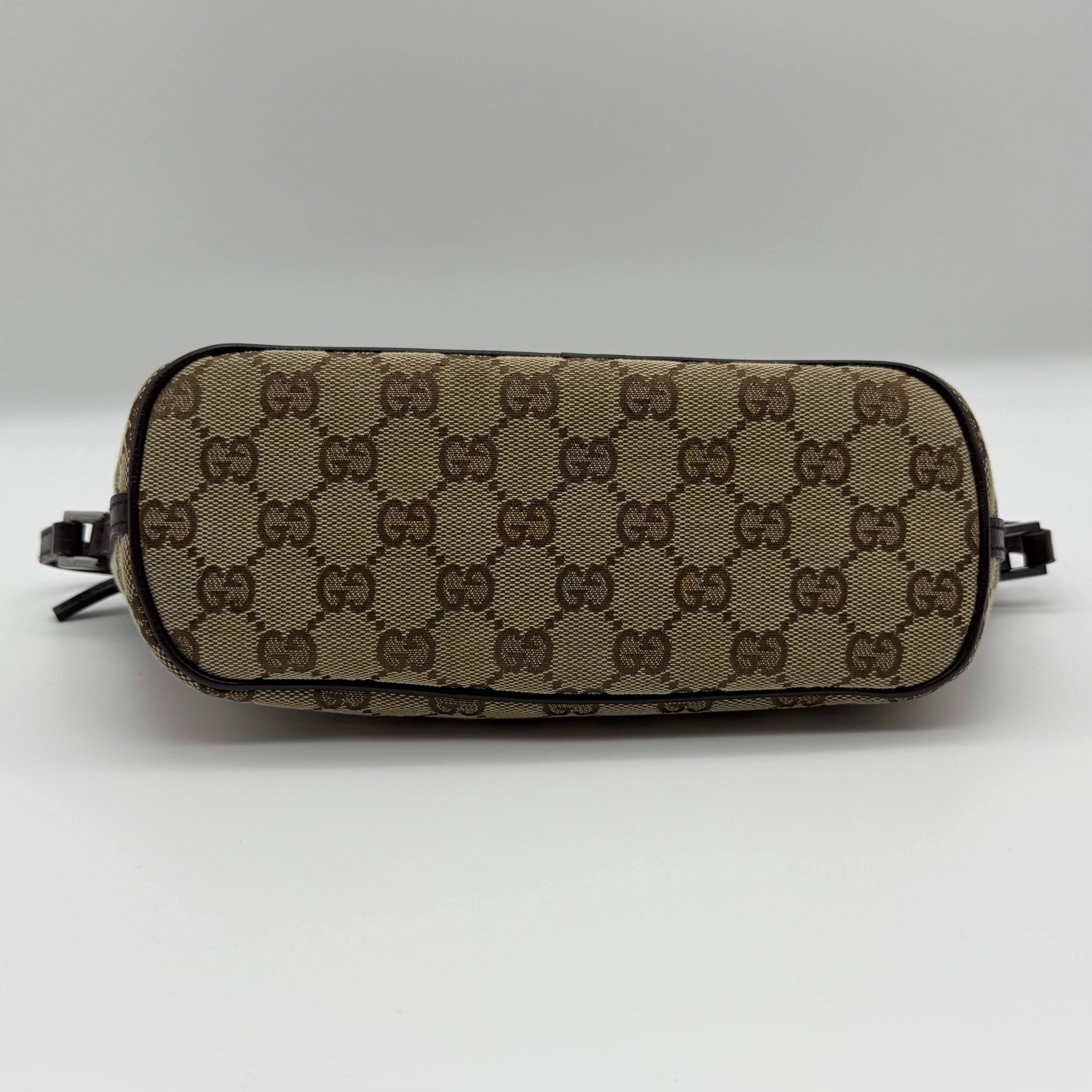 Gucci GG Monogram Pochette Boat Shoulder Bag Beige