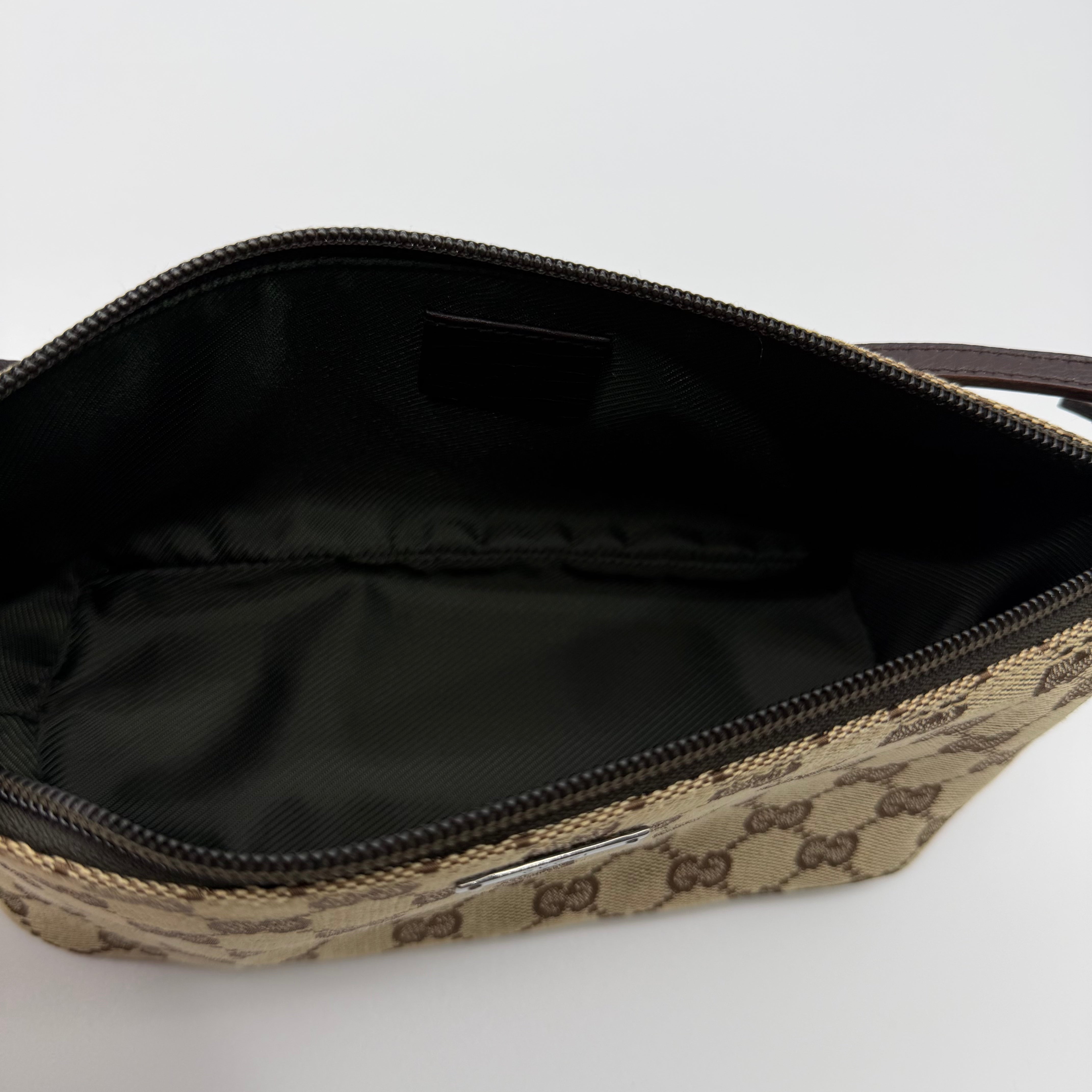 Gucci GG Monogram Pochette Boat Shoulder Bag Beige