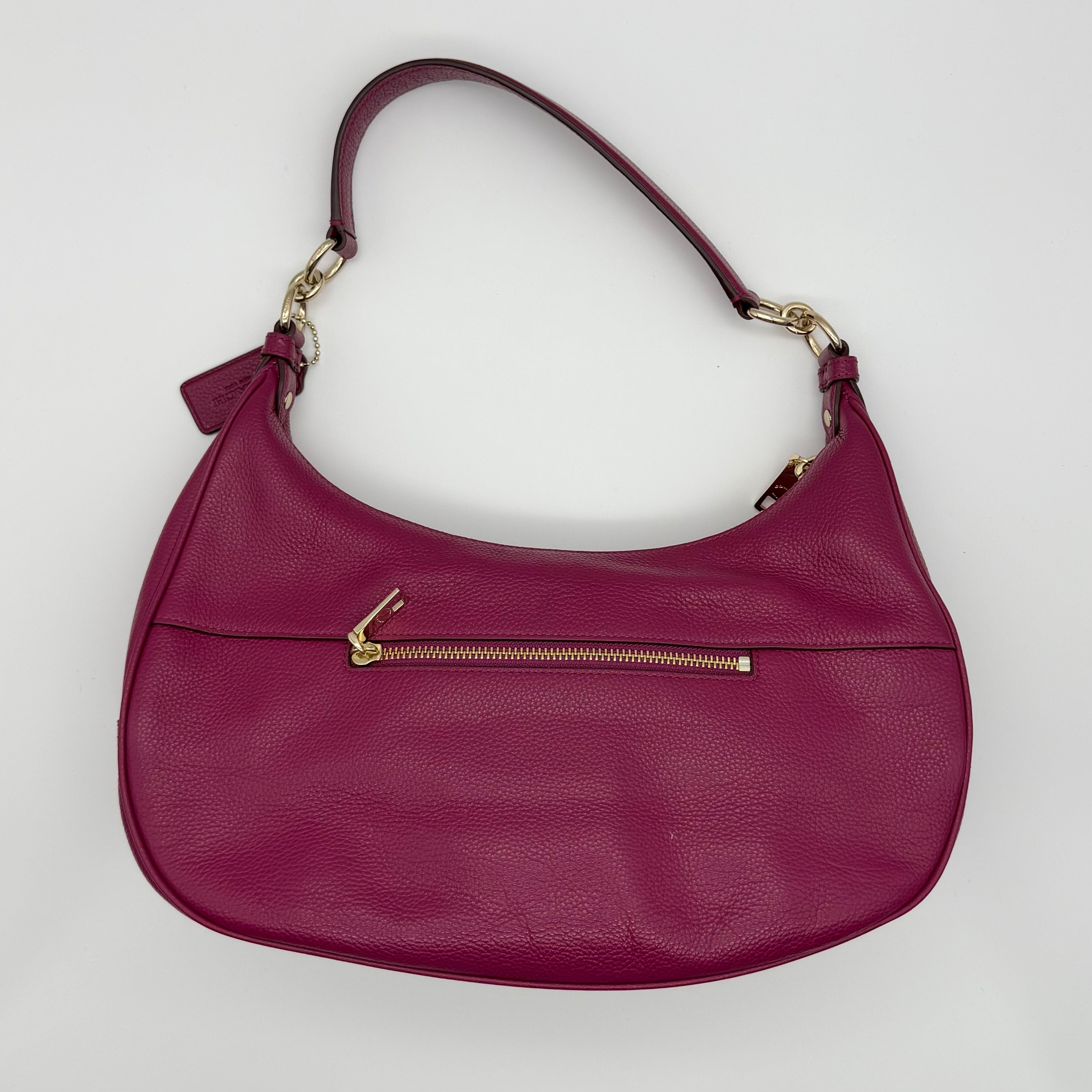 Coach 2Way Leather Hobo Shoulder Bag Pink