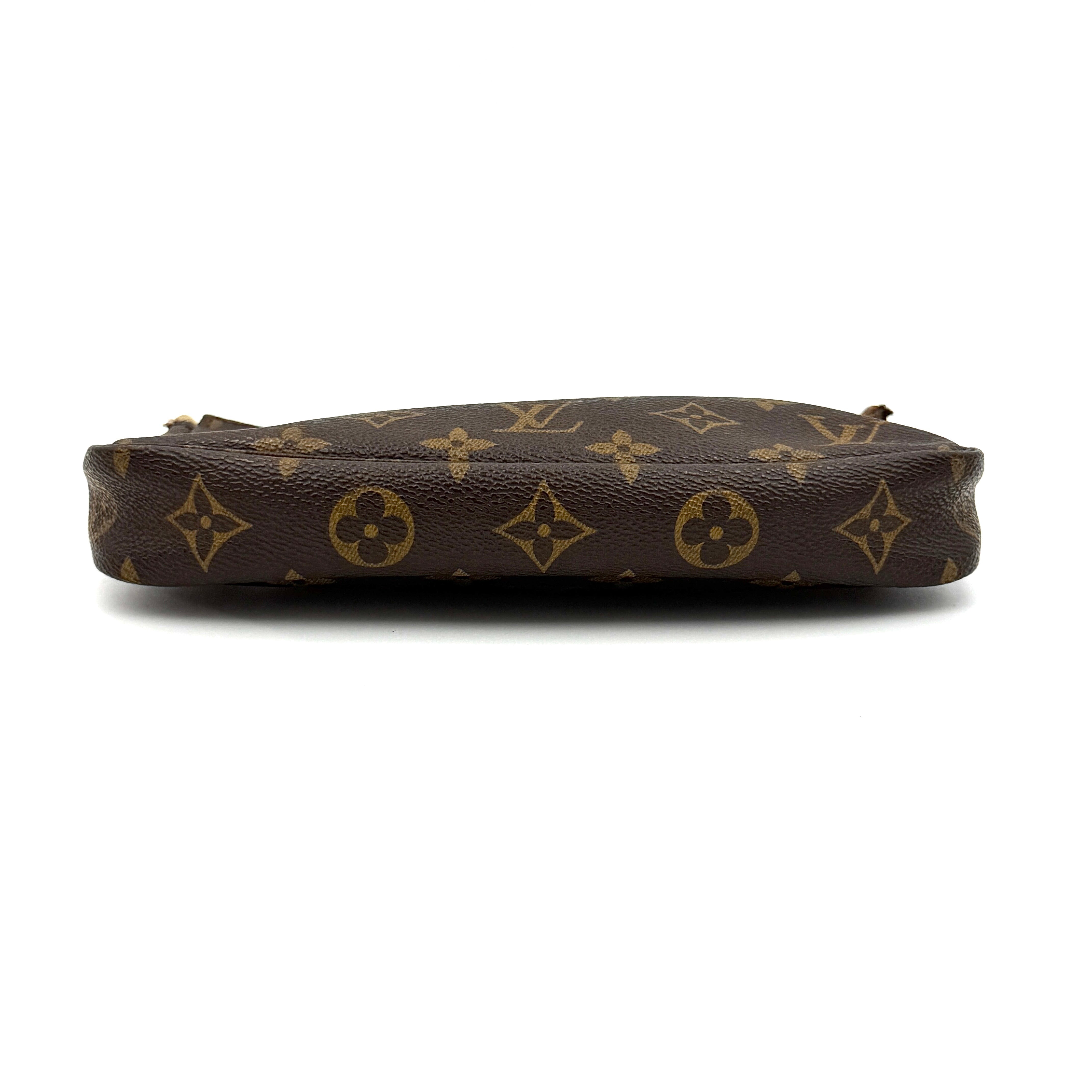 Louis Vuitton Monogram Pochette Bag Brown