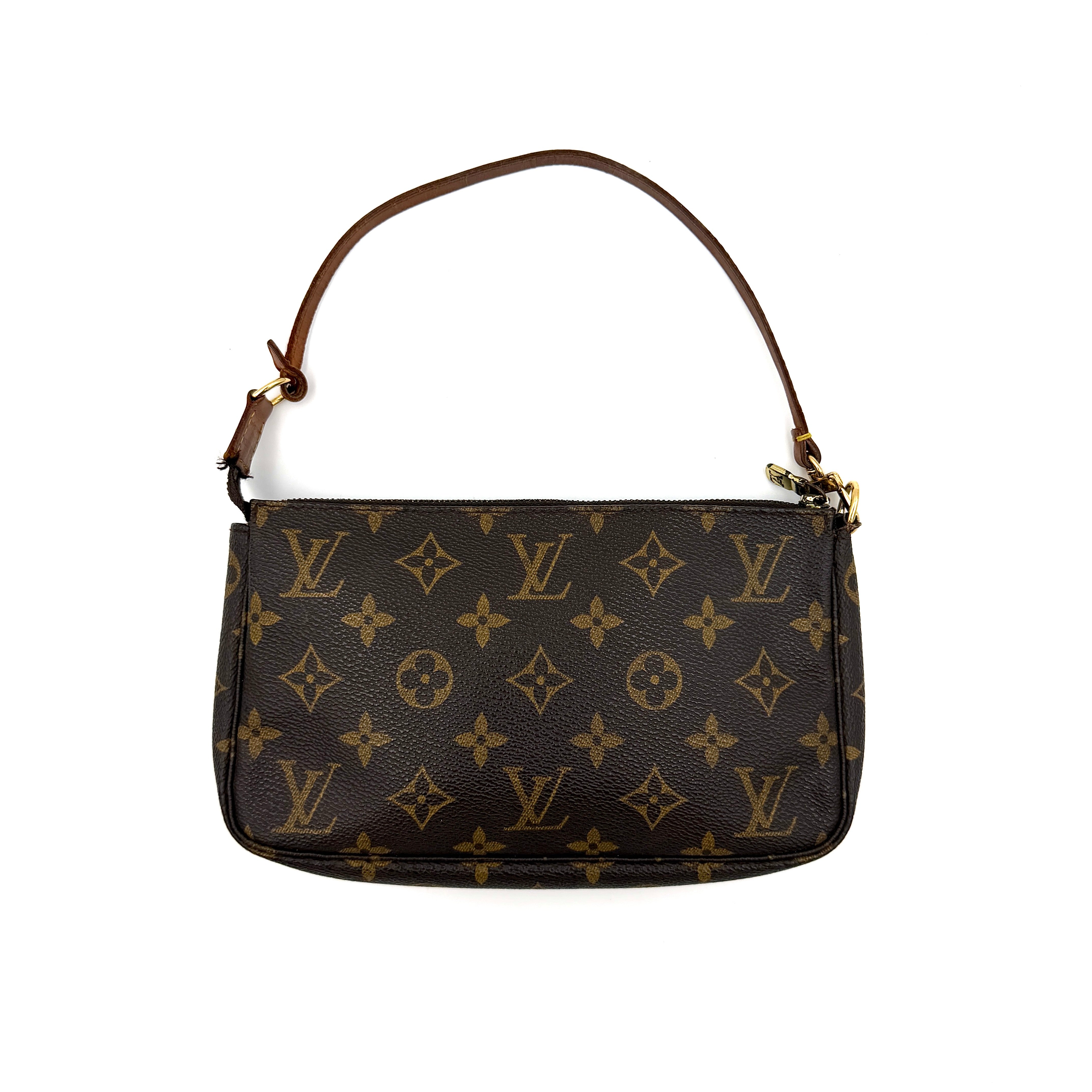 Louis Vuitton Monogram Pochette Bag Brown
