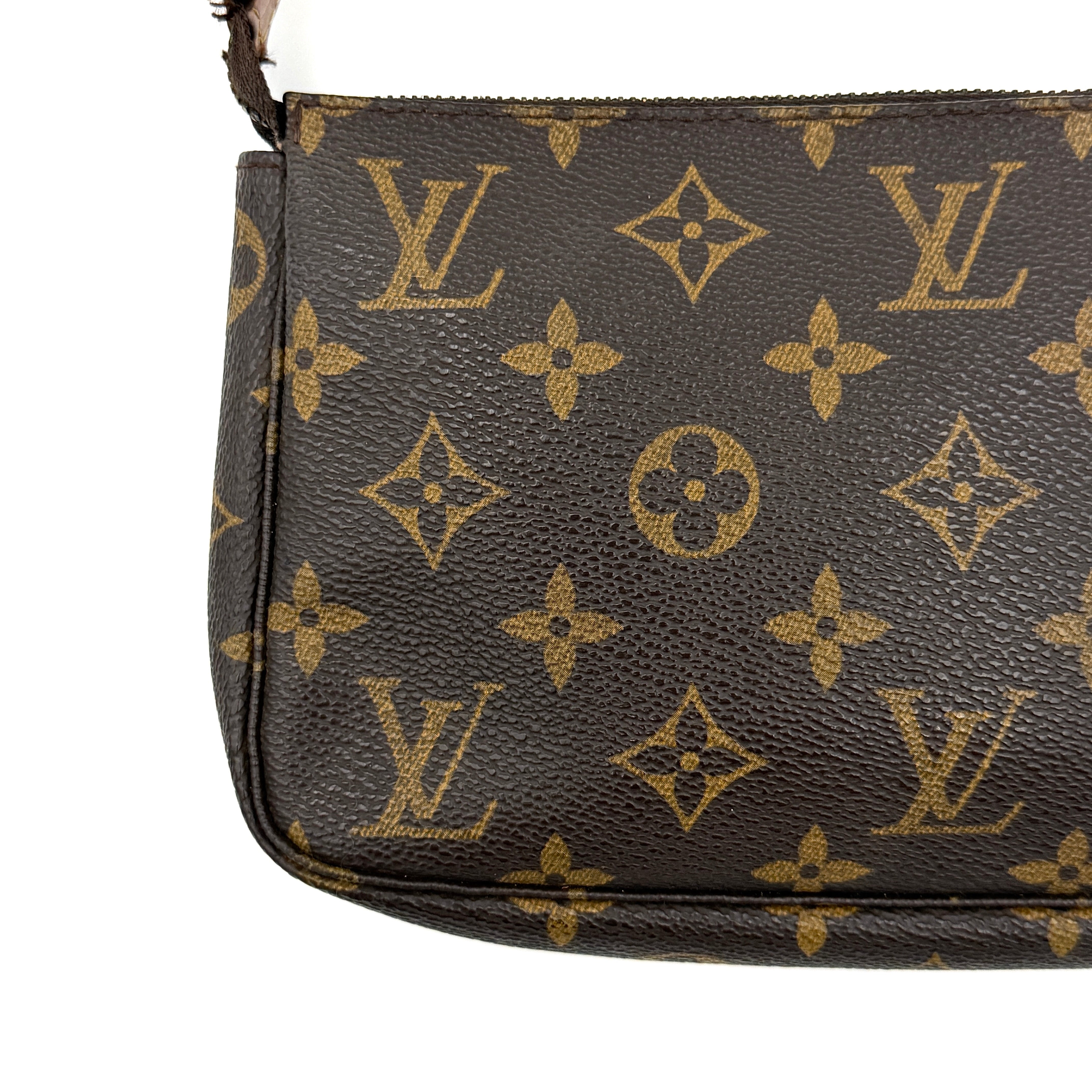 Louis Vuitton Monogram Pochette Bag Brown