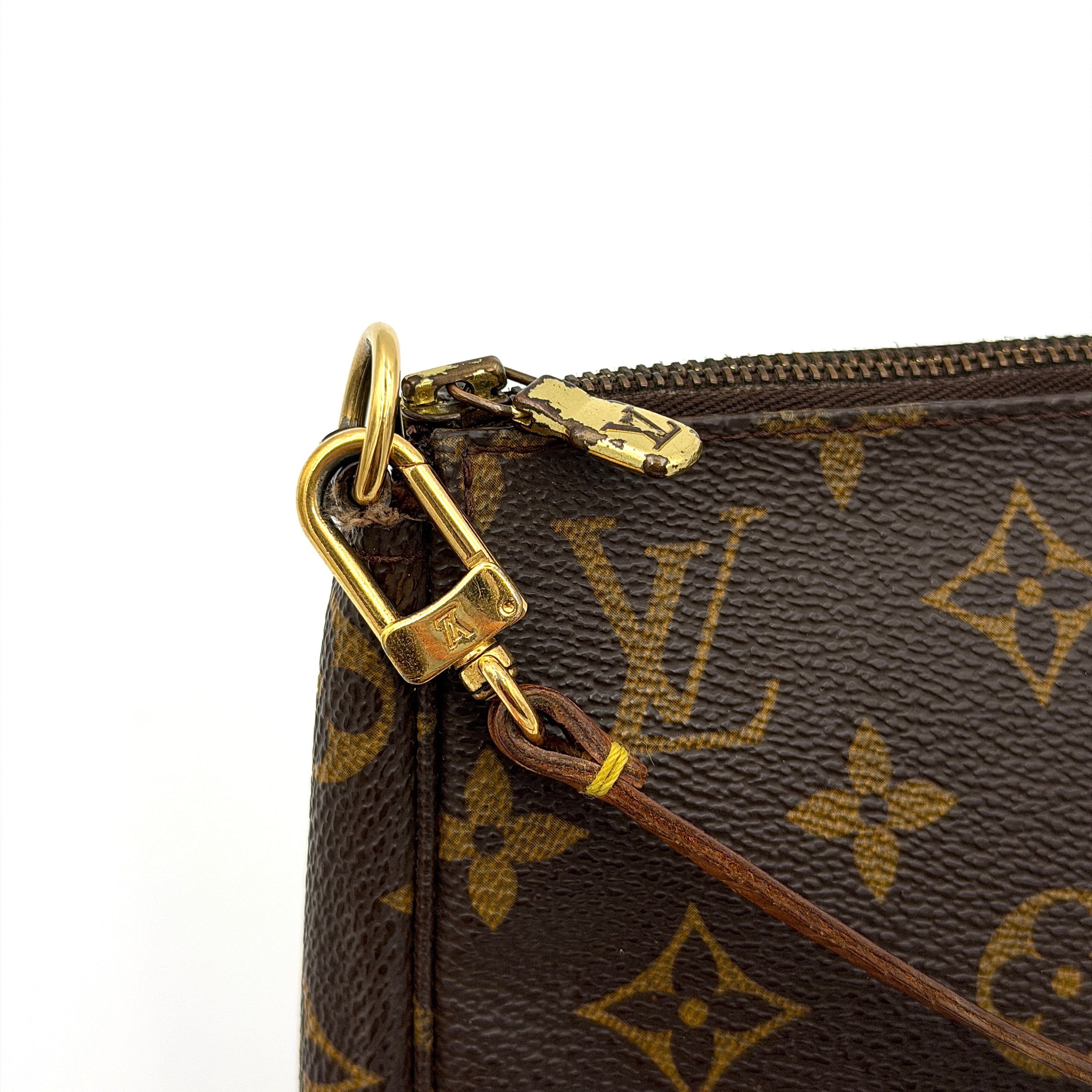 Louis Vuitton Monogram Pochette Bag Brown