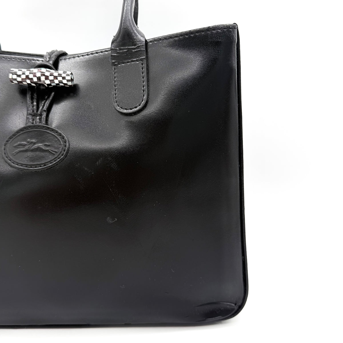 Longchamp Roseau Leather Handbag Black