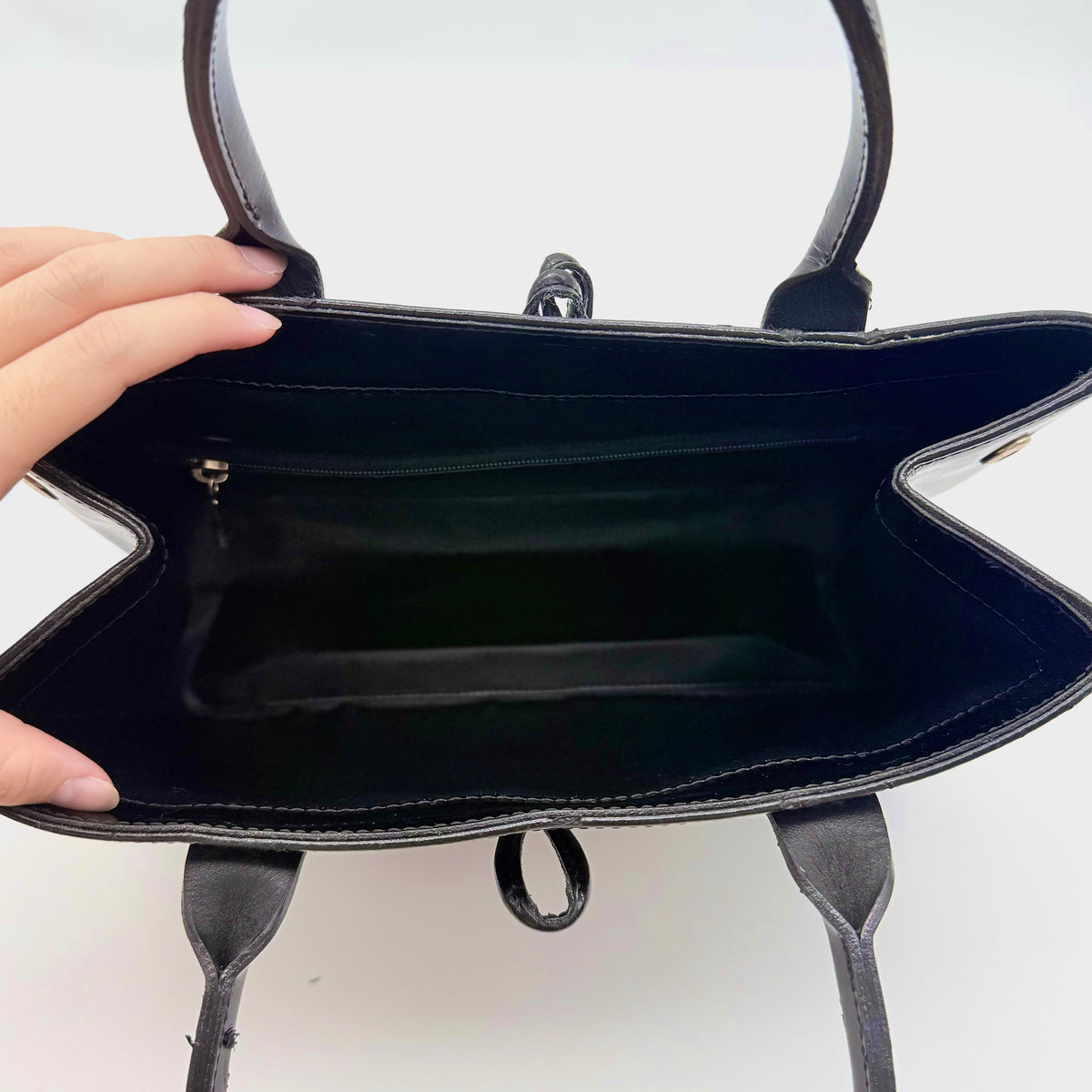 Longchamp Roseau Leather Handbag Black