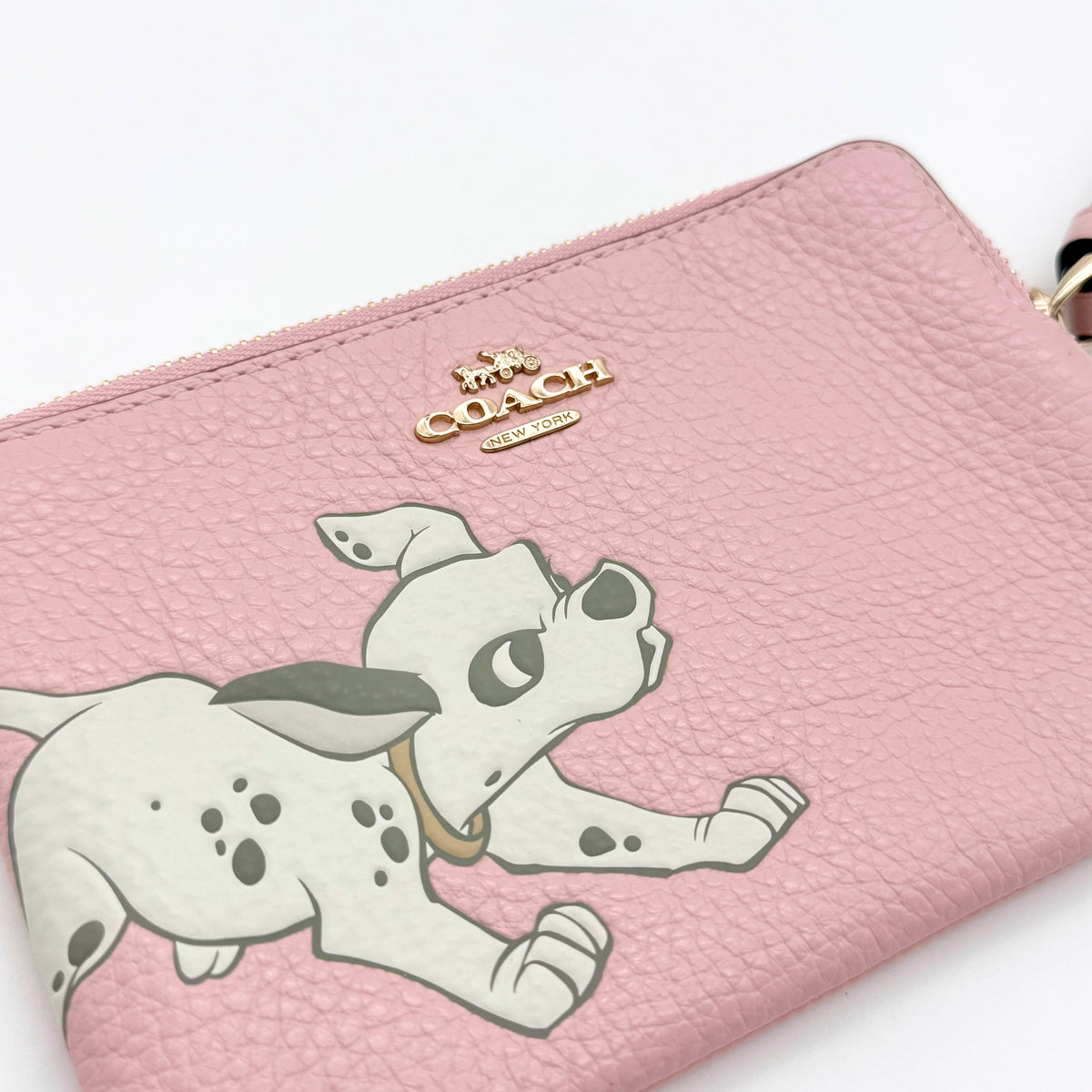 Disney X Coach Corner Zip Wristlet Pink