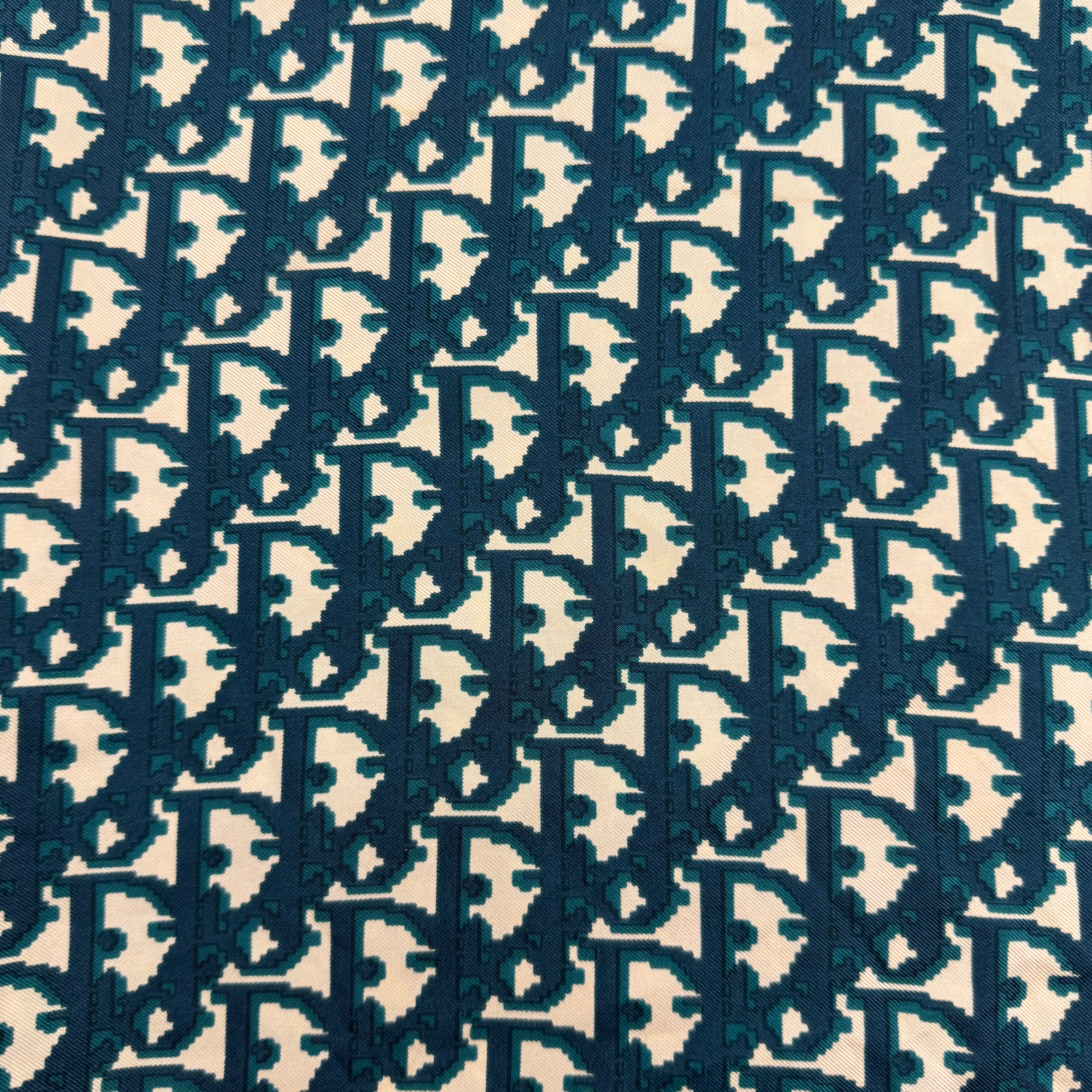 Dior Monogram Logo Silk Scarf Red/Green