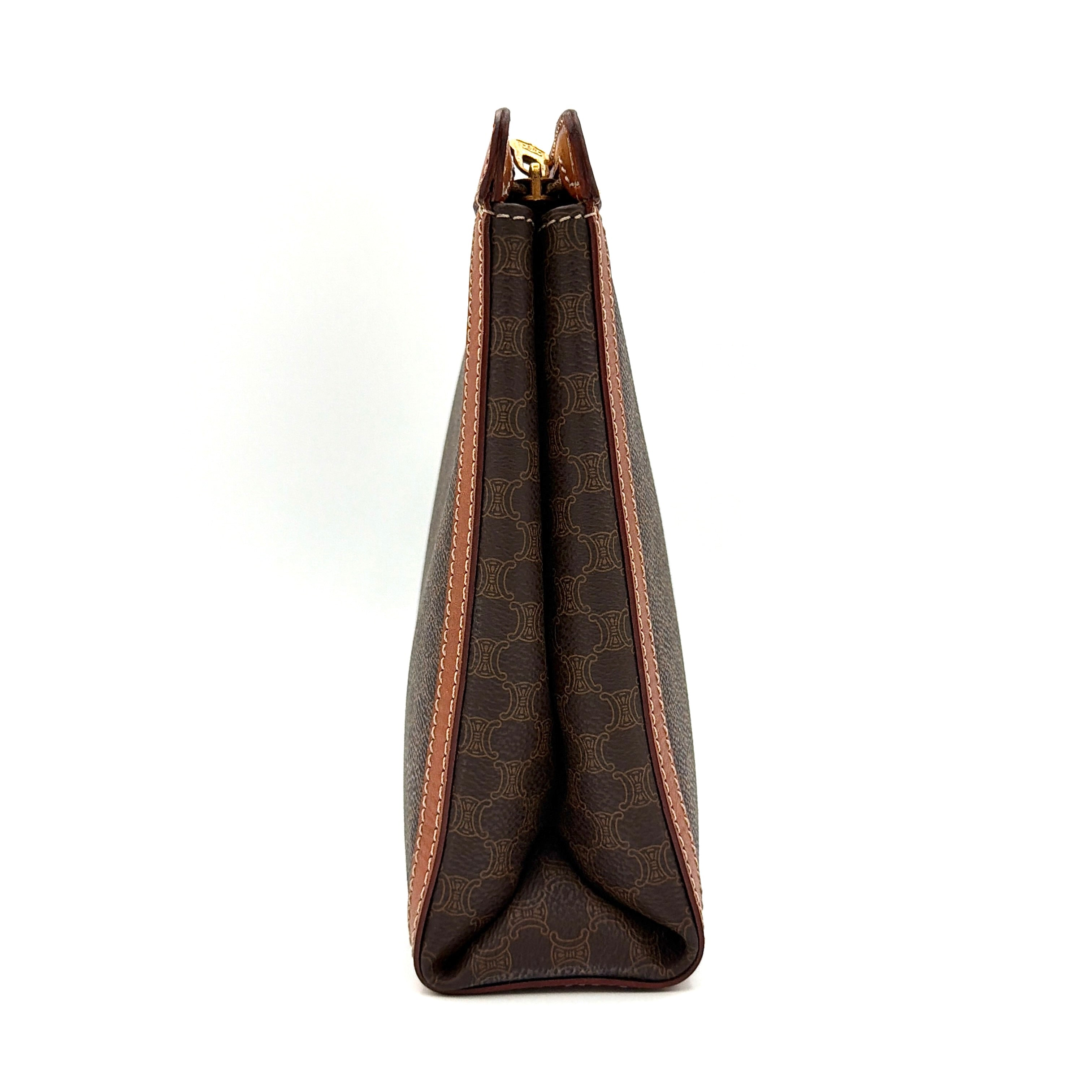 Celine Macadam Clutch Bag Brown