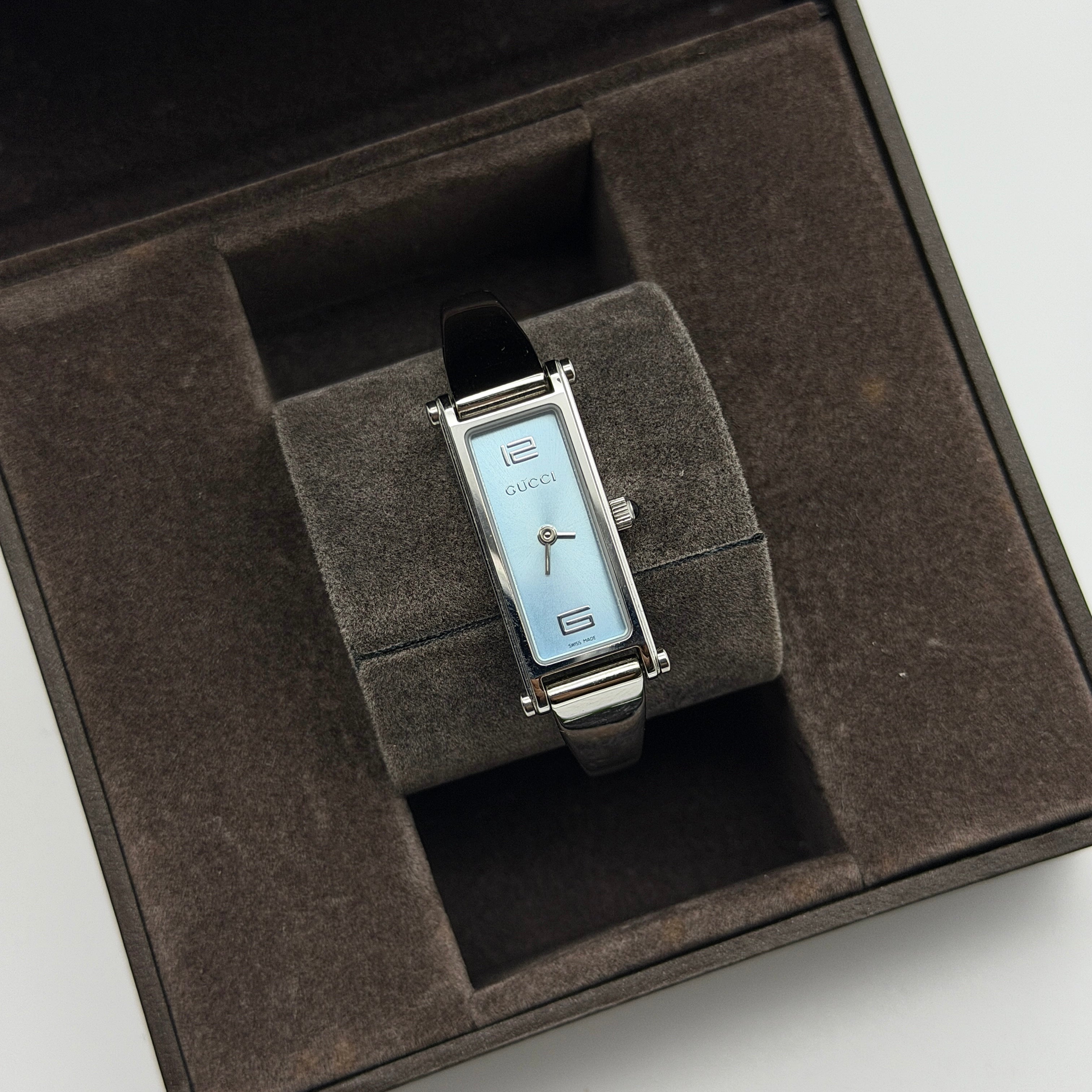 Gucci 1500L Bangle Watch Sky Blue