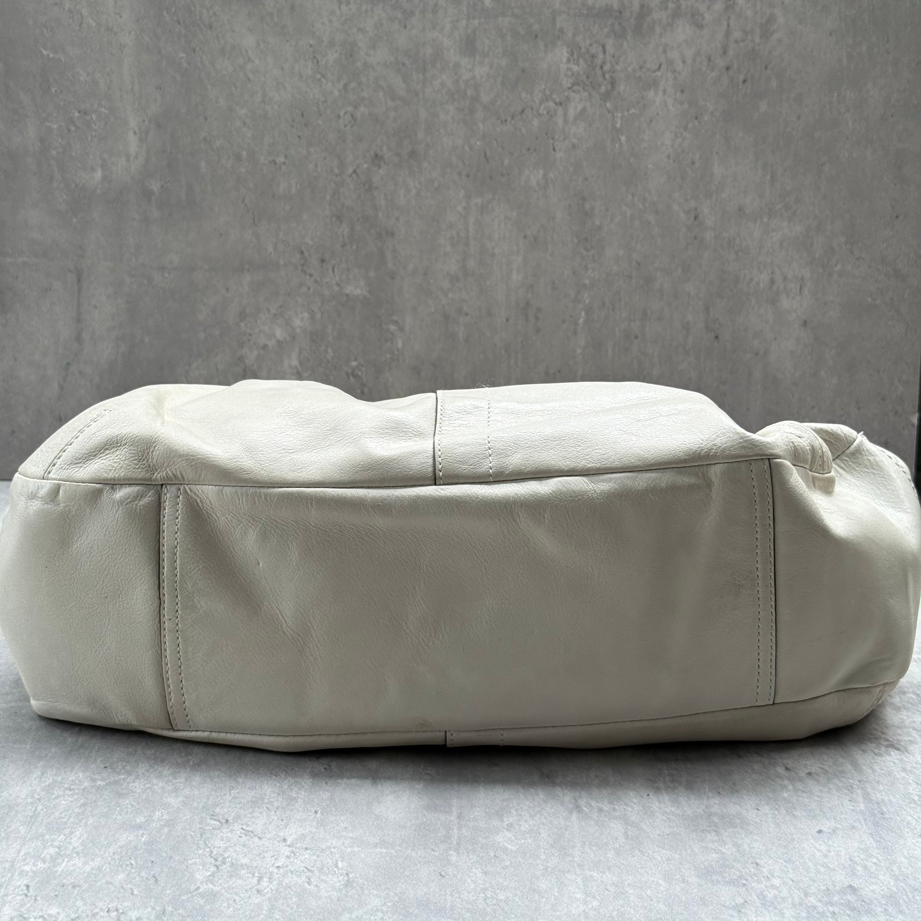 Coach Ergo Kisslock Shoulder Bag White