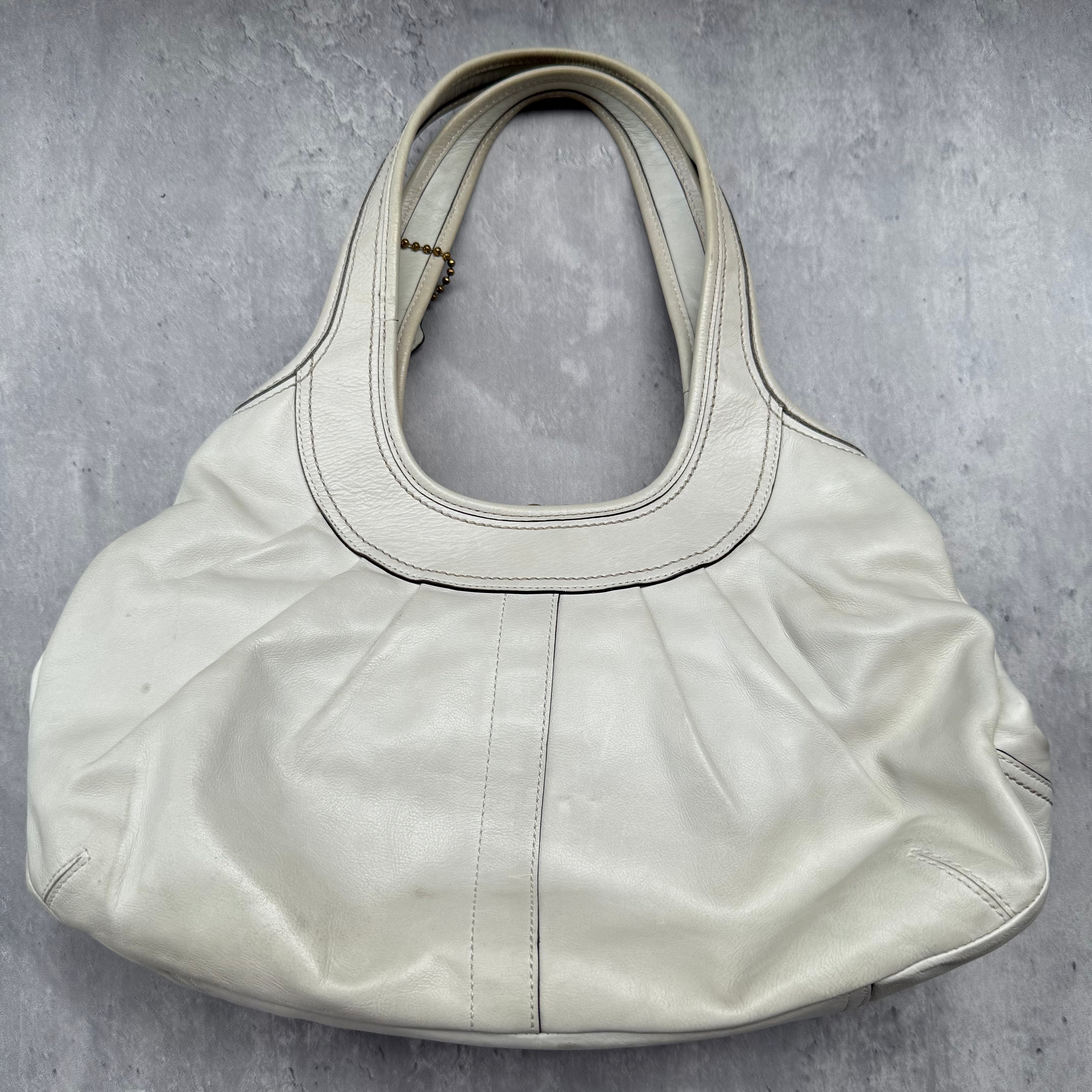 Coach Ergo Kisslock Shoulder Bag White