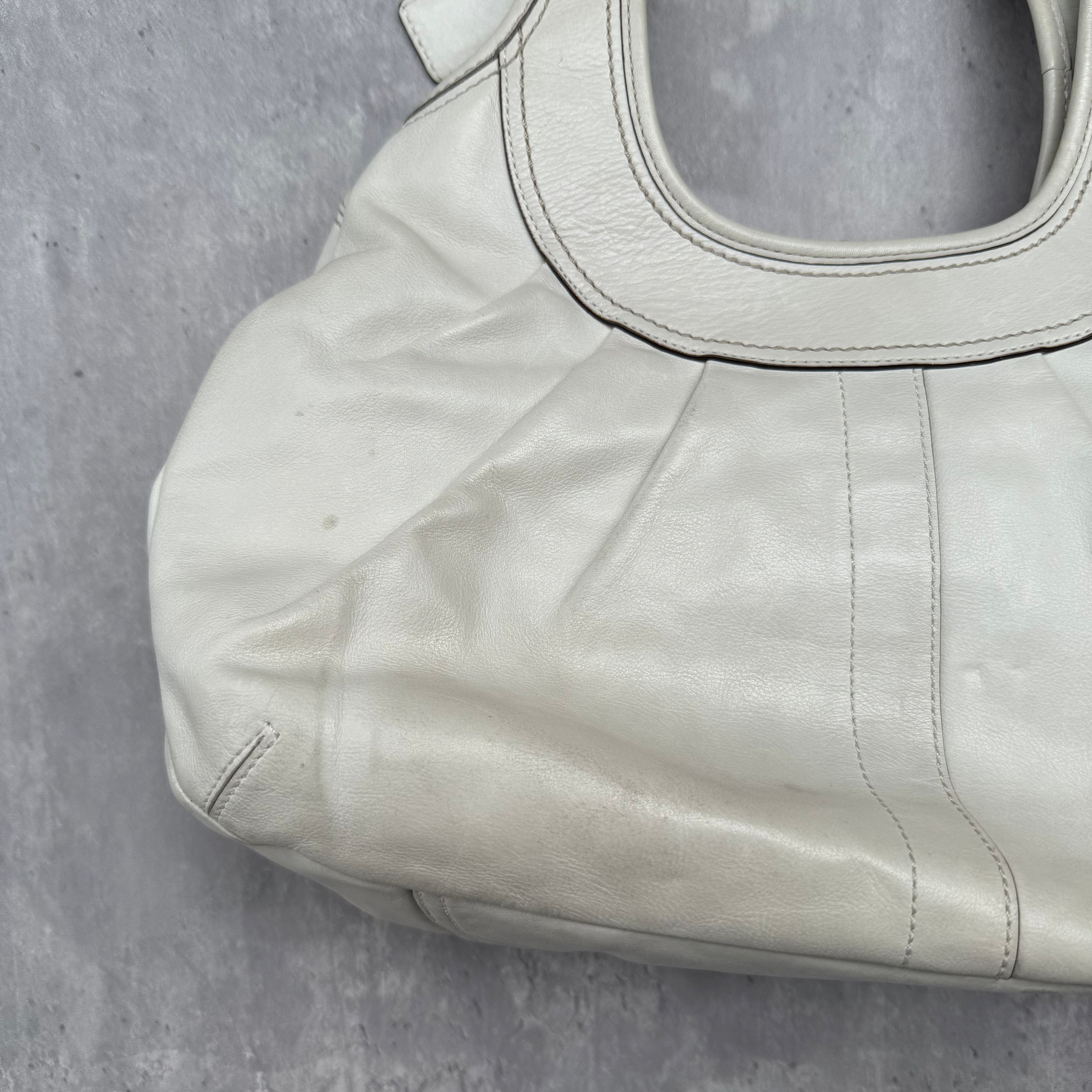 Coach Ergo Kisslock Shoulder Bag White