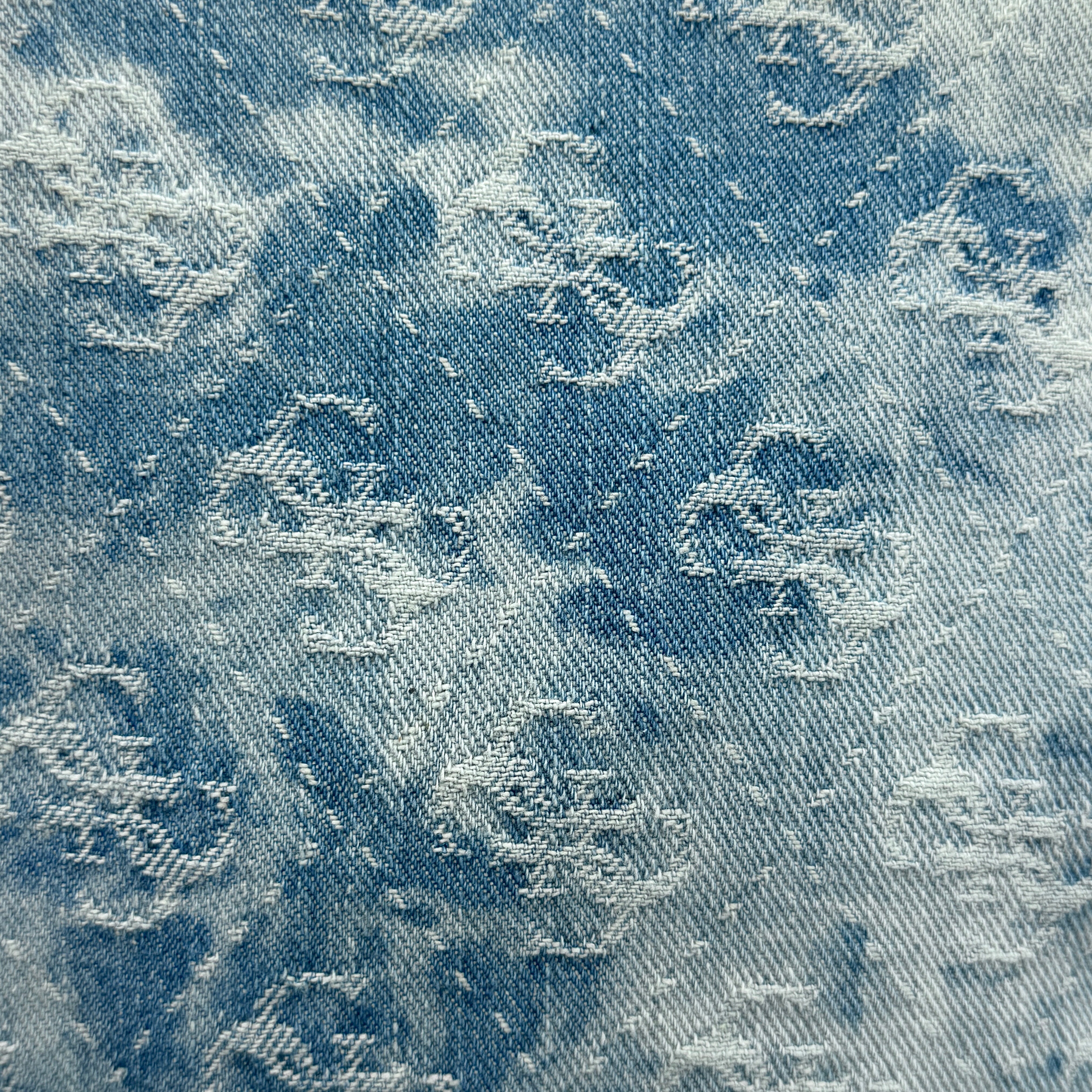 Guess Monogram Varsity Pop Denim Backpack Blue