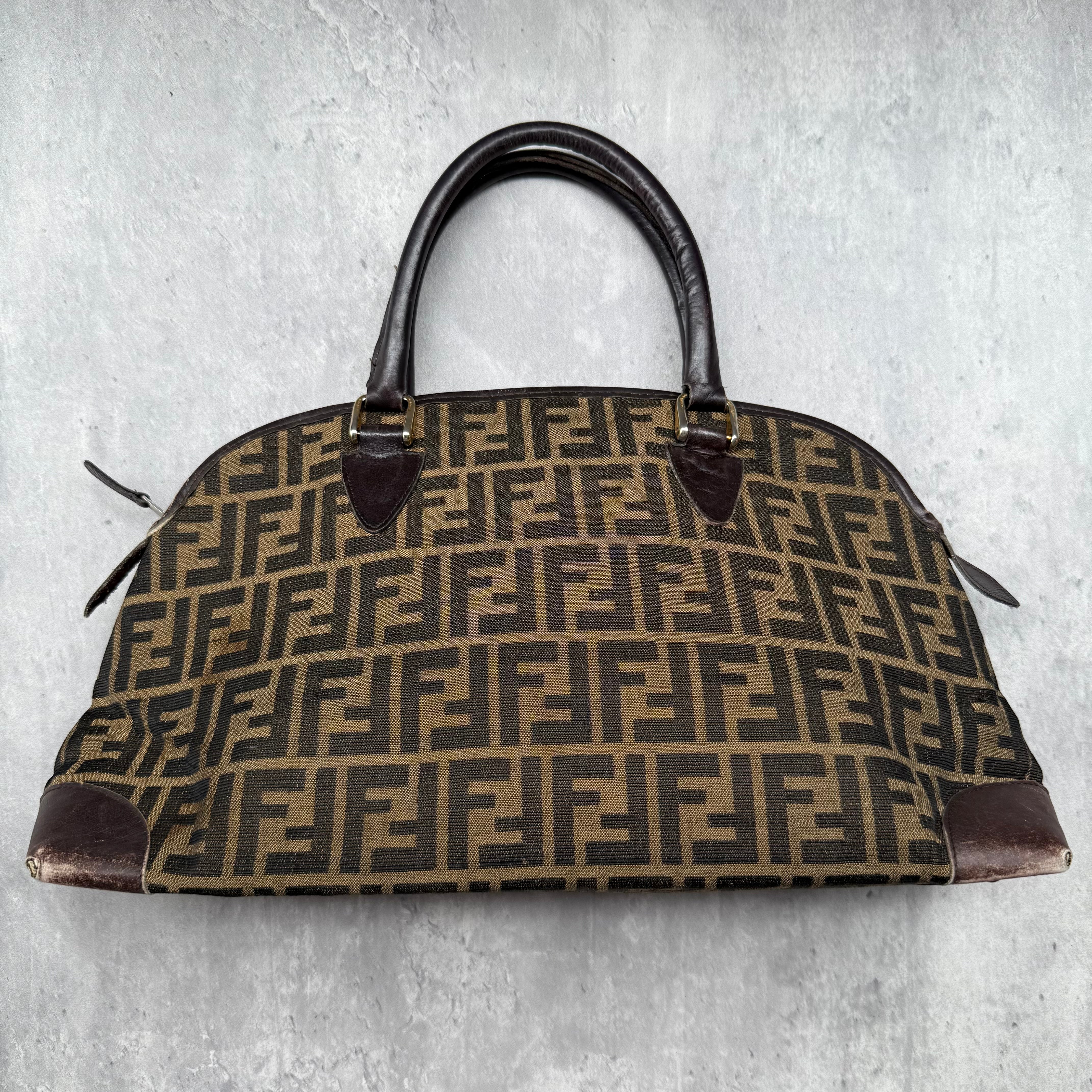 Fendi Zucca FF Print HandBag Brown