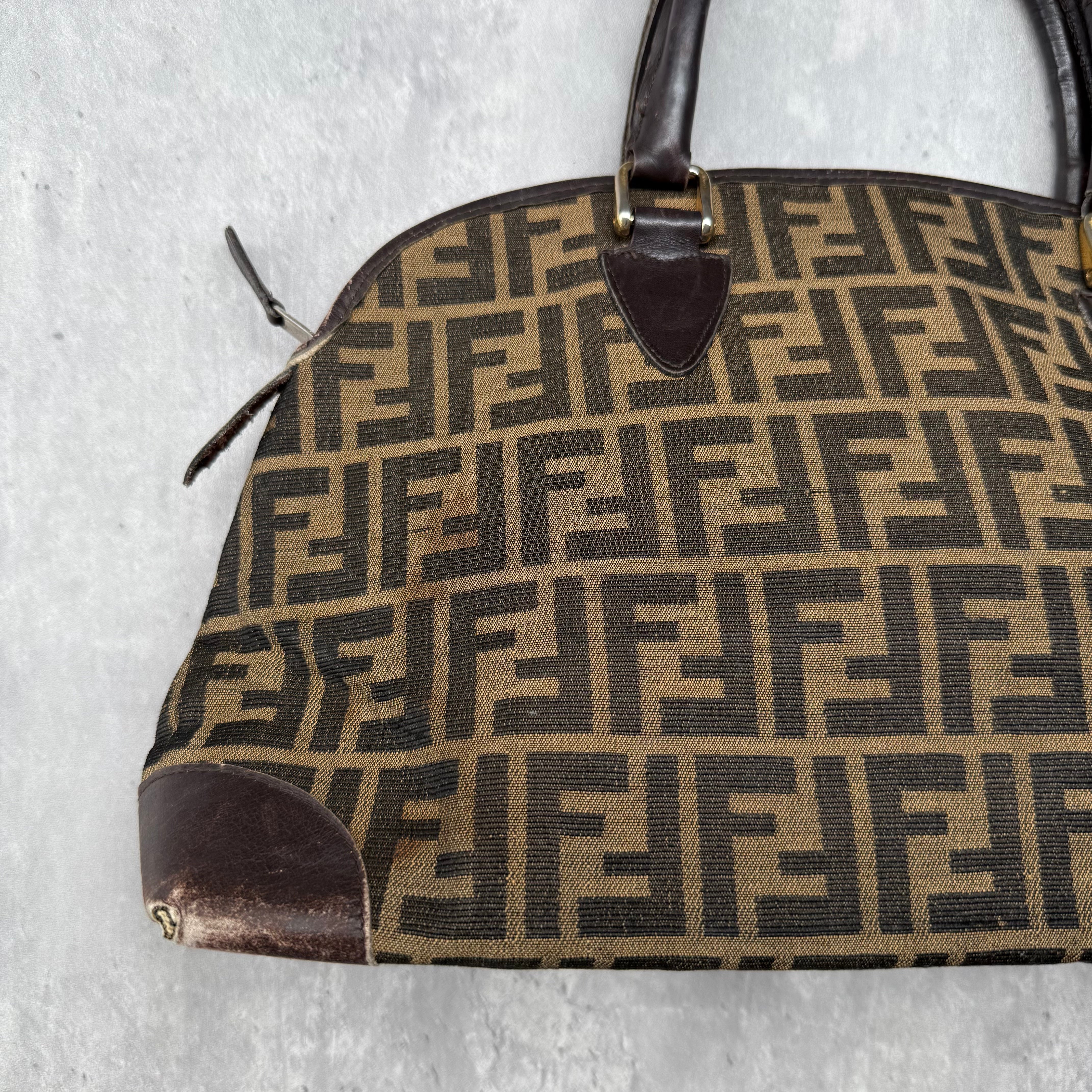 Fendi Zucca FF Print HandBag Brown