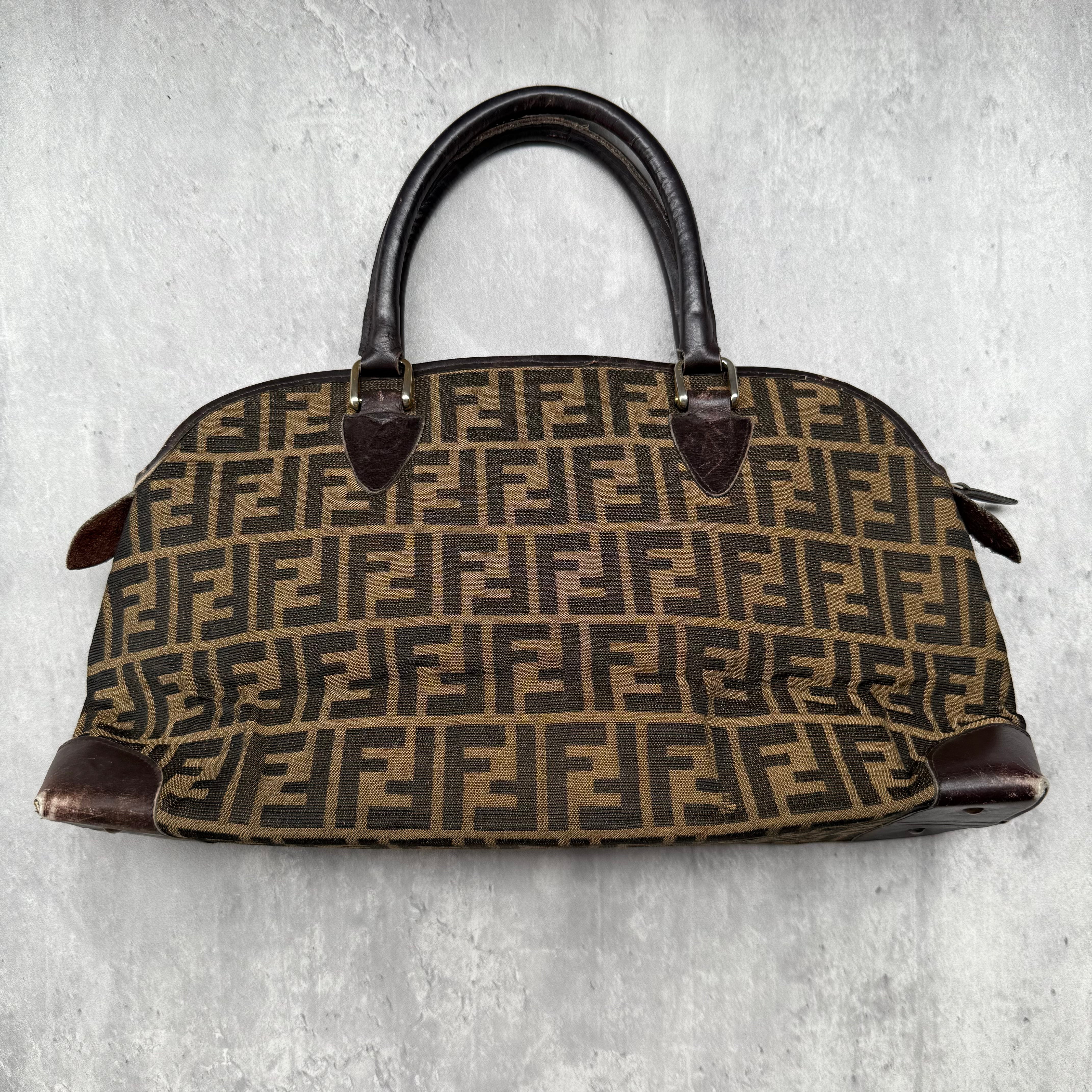 Fendi Zucca FF Print HandBag Brown