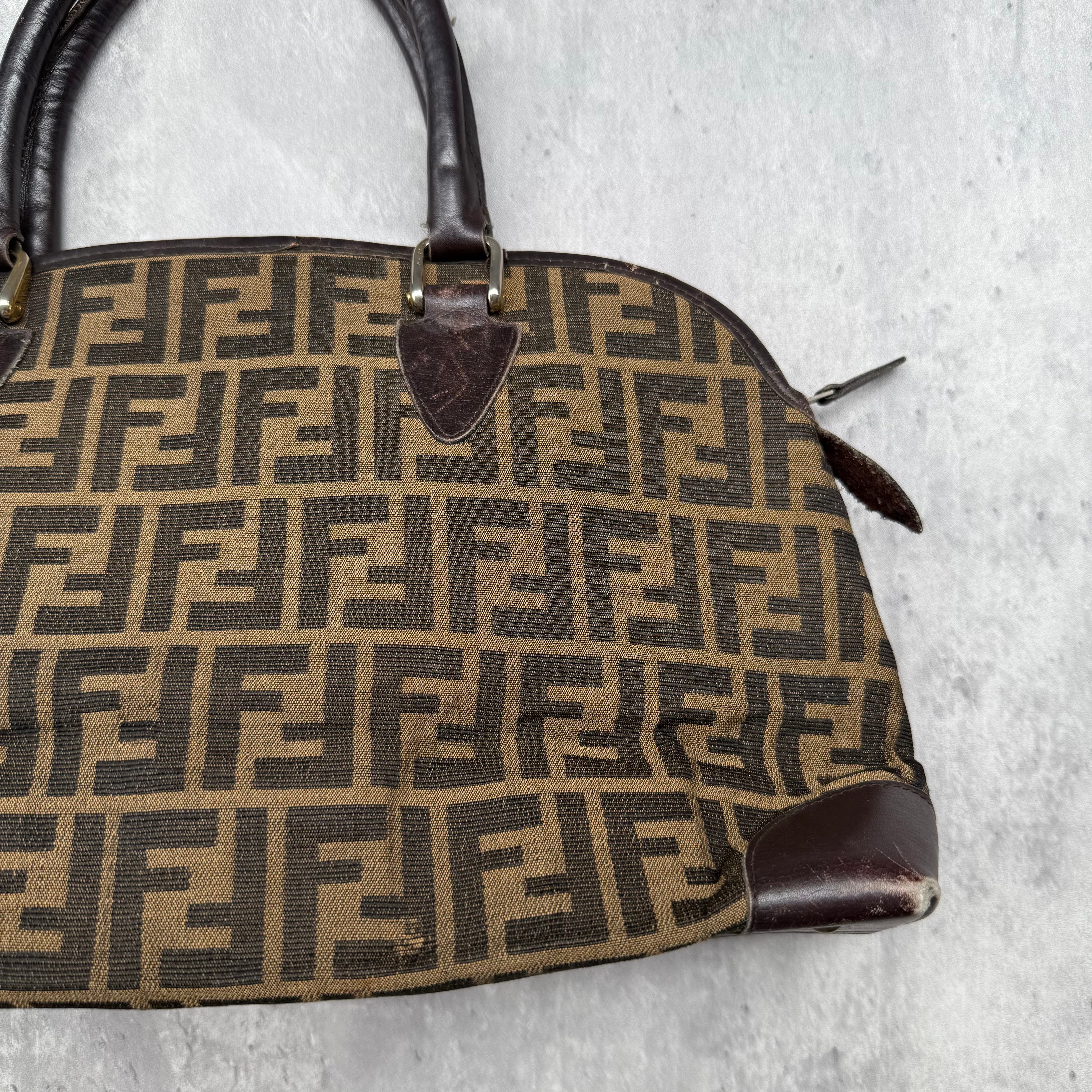 Fendi Zucca FF Print HandBag Brown