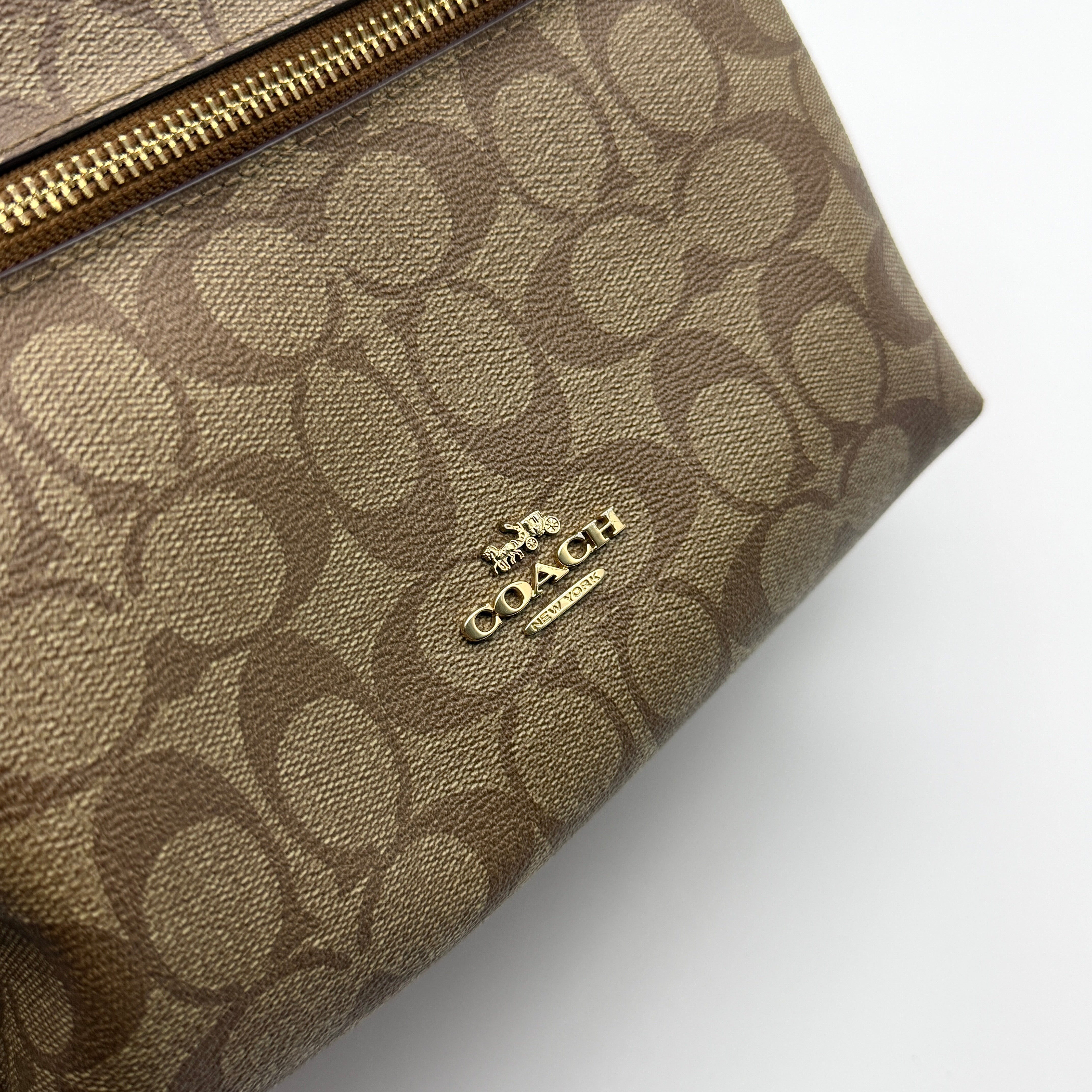 Coach Signature Charlie Backpack Beige/Brown