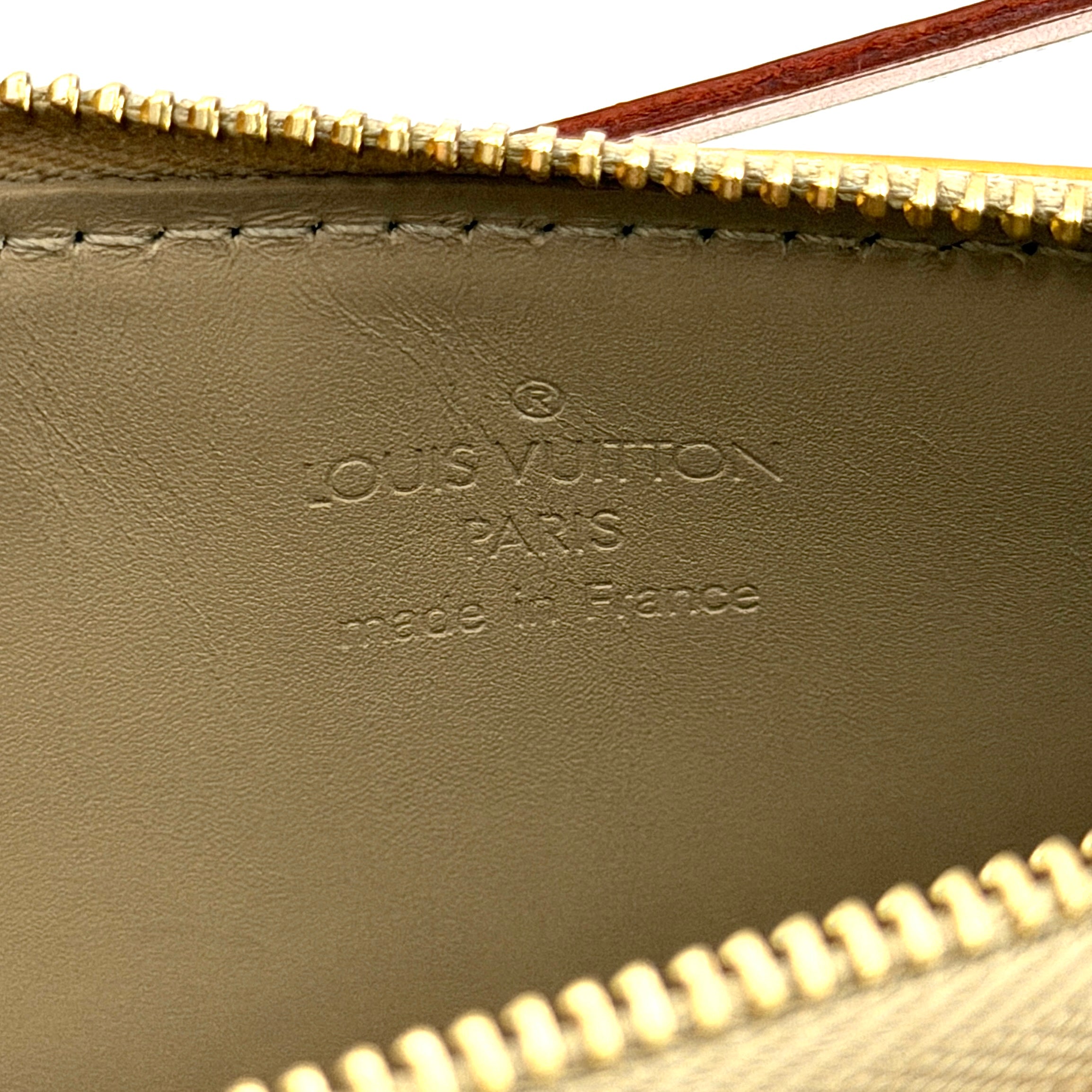 Louis Vuitton Monogram Lexington Vernis Pochette Bag Yellow